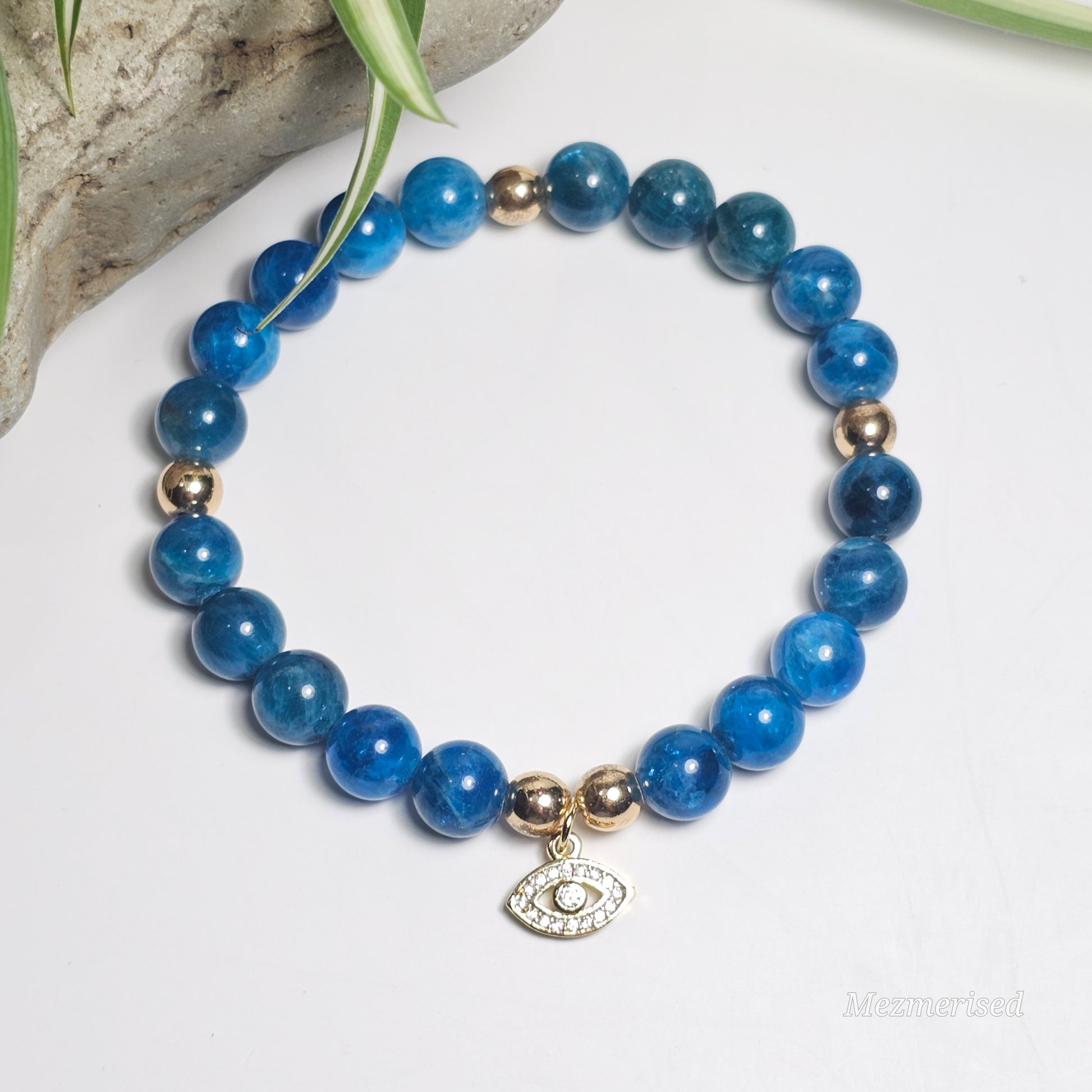 8mm A Grade Apatite Bracelet Gold or Silver – Mezmerised