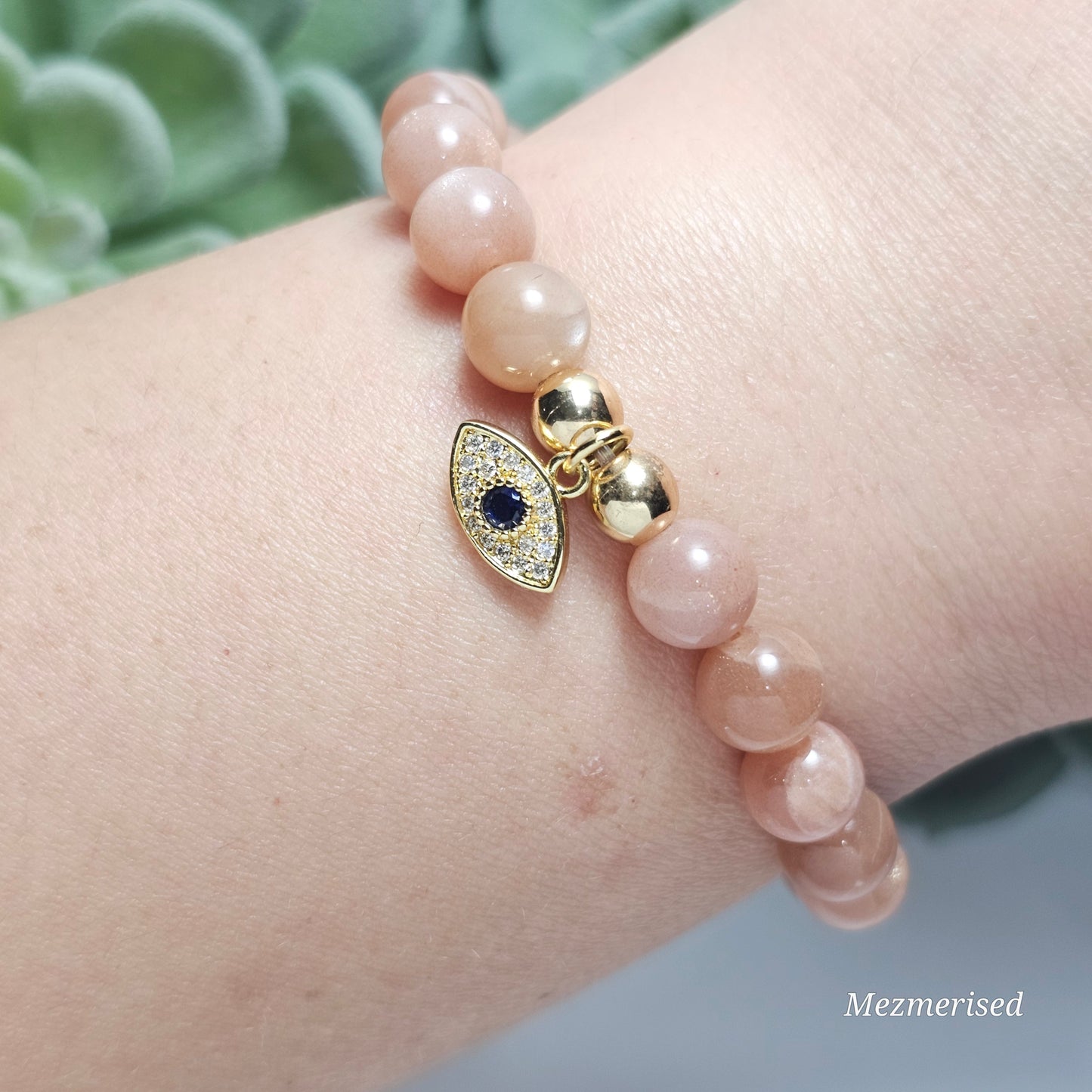 8mm Sunstone Bracelet | Gold or Silver