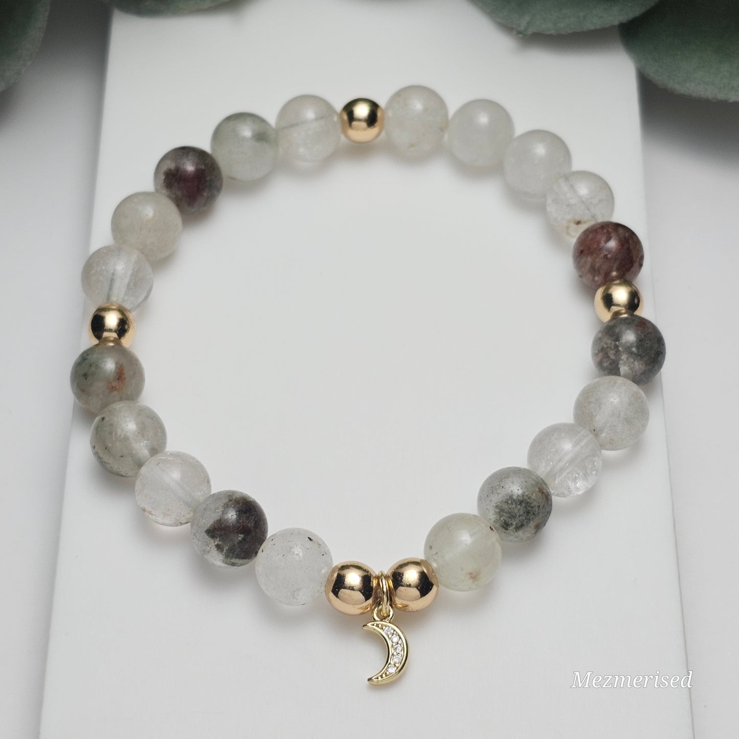 8mm Garden Quartz Bracelet | Gold or Silver