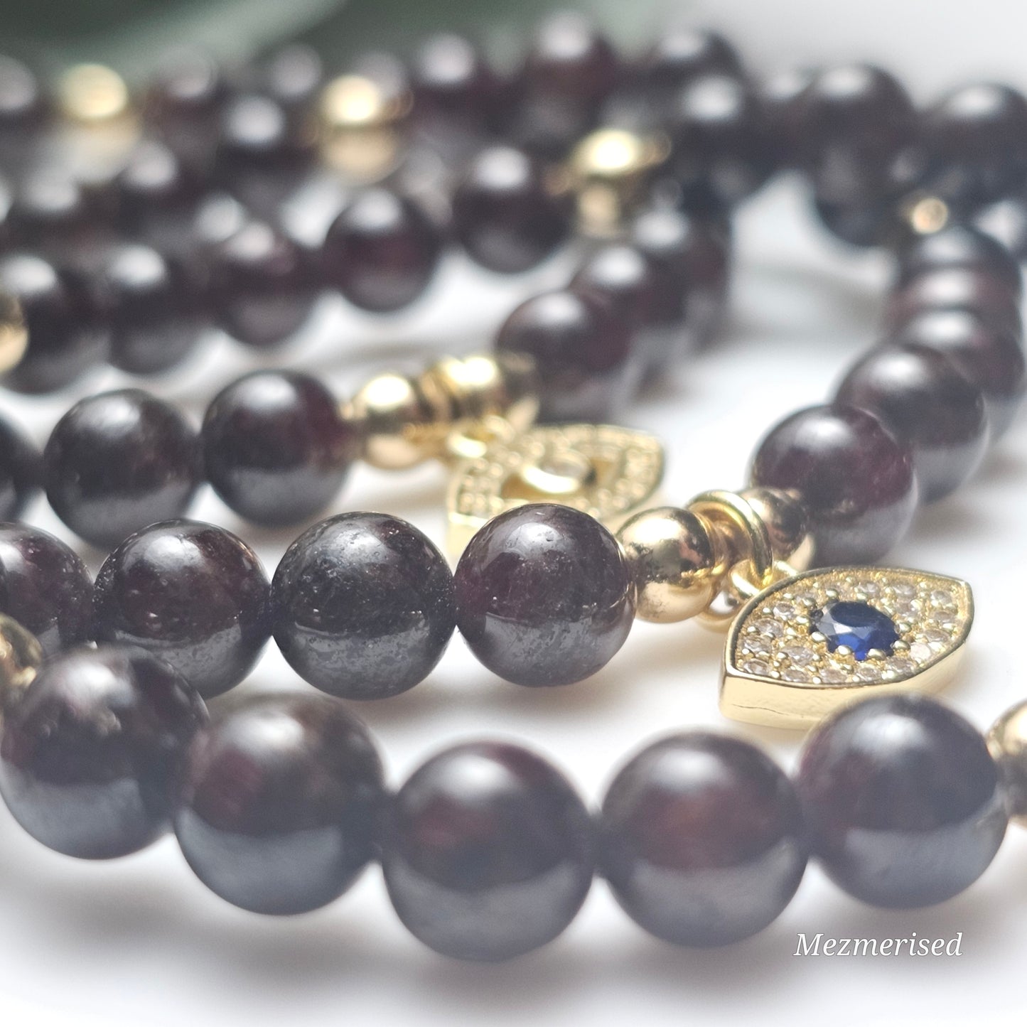 6mm Garnet Bracelet | Gold or Silver