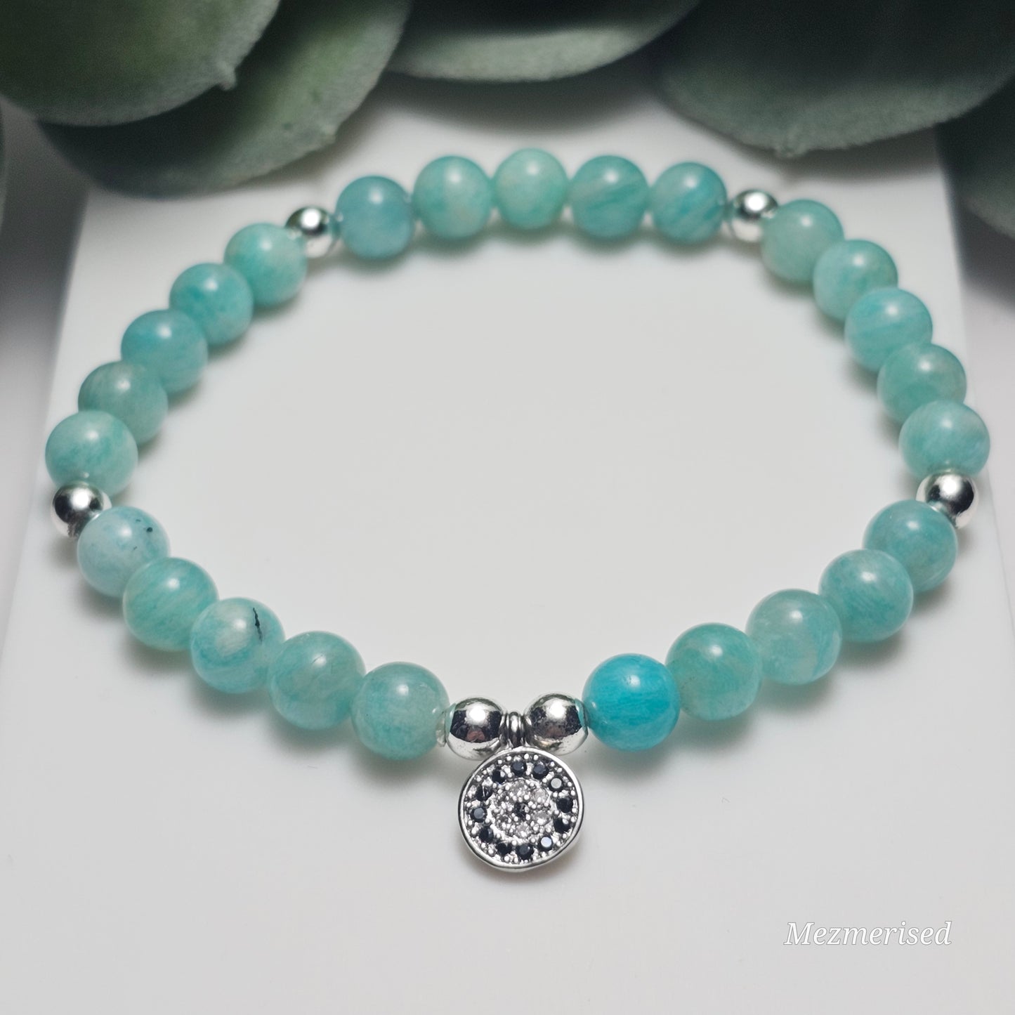 6mm A Grade Amazonite Bracelet | Gold or Silver