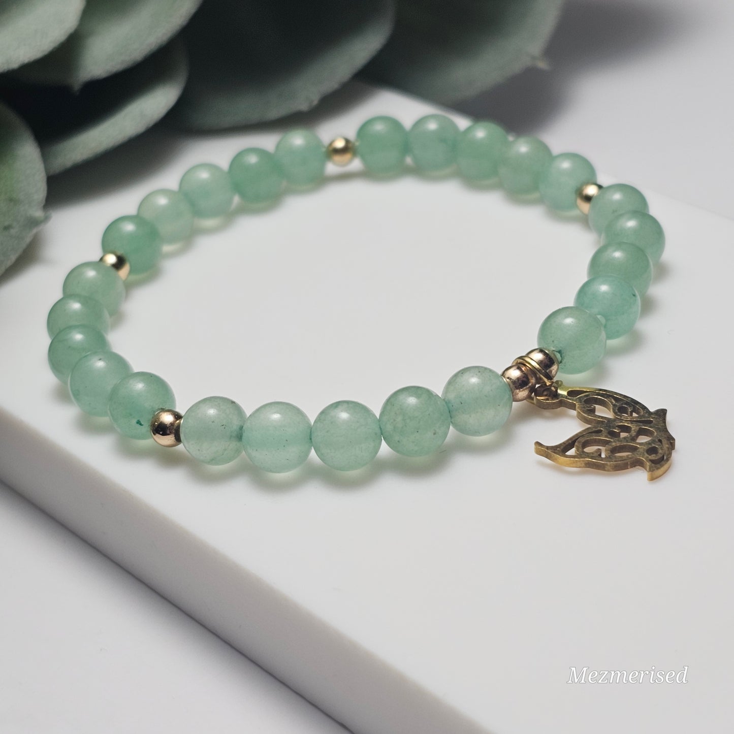 6mm Green Aventurine Bracelet | Gold or Silver