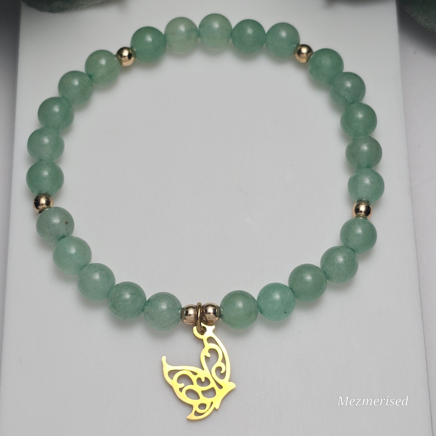 6mm Green Aventurine Bracelet | Gold or Silver