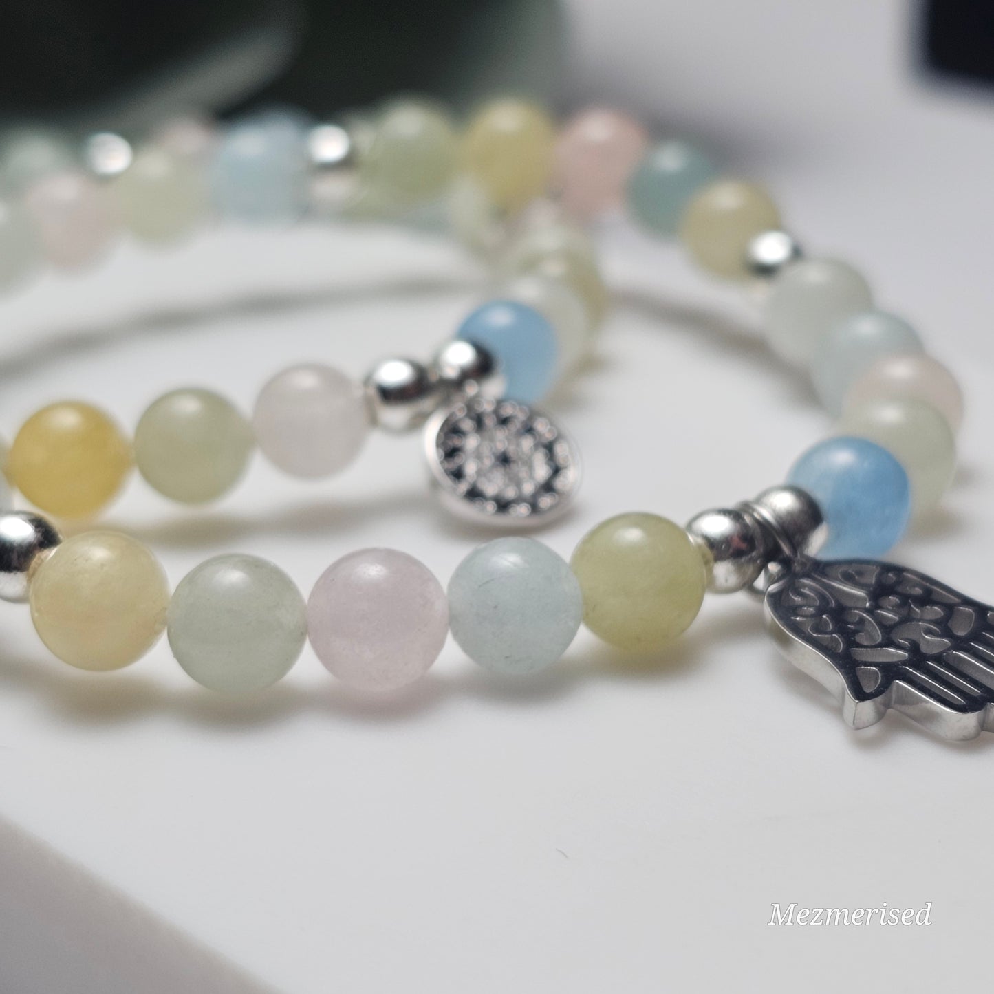 6mm A Grade Morganite Bracelet | Gold or Silver