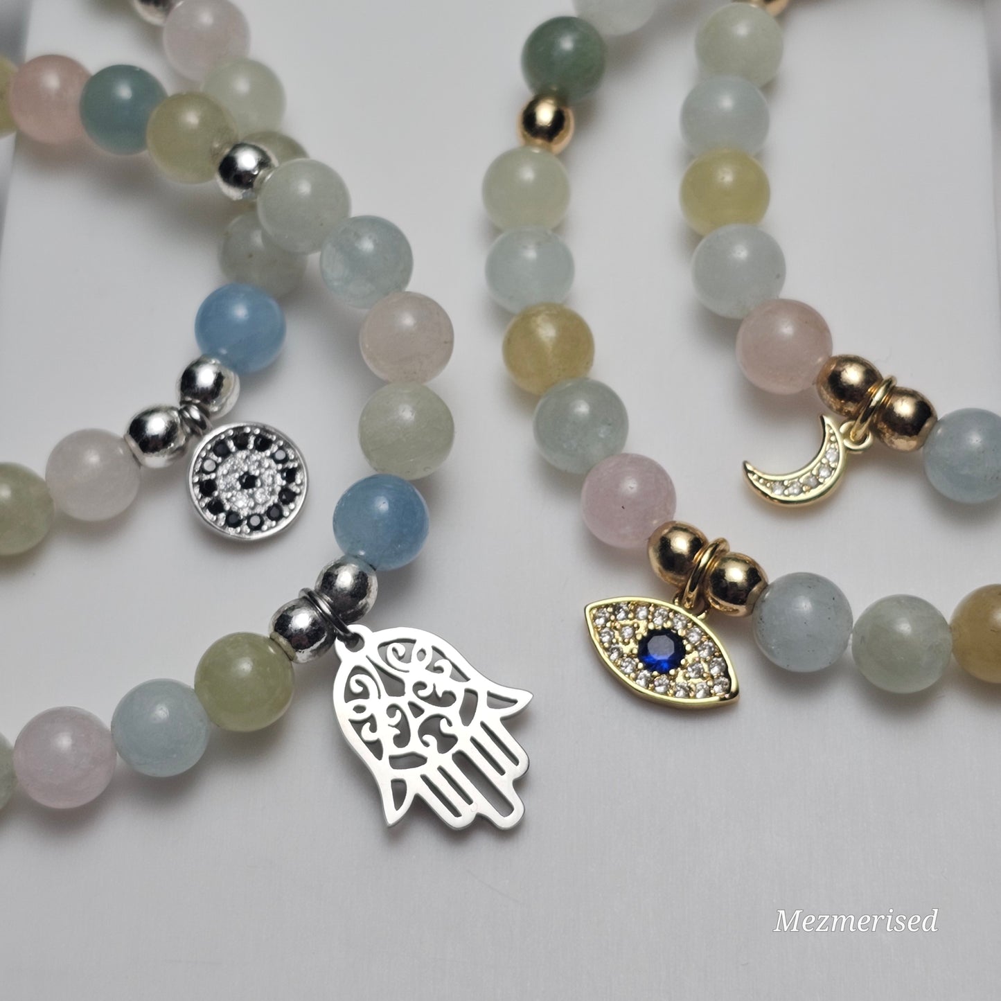 6mm A Grade Morganite Bracelet | Gold or Silver