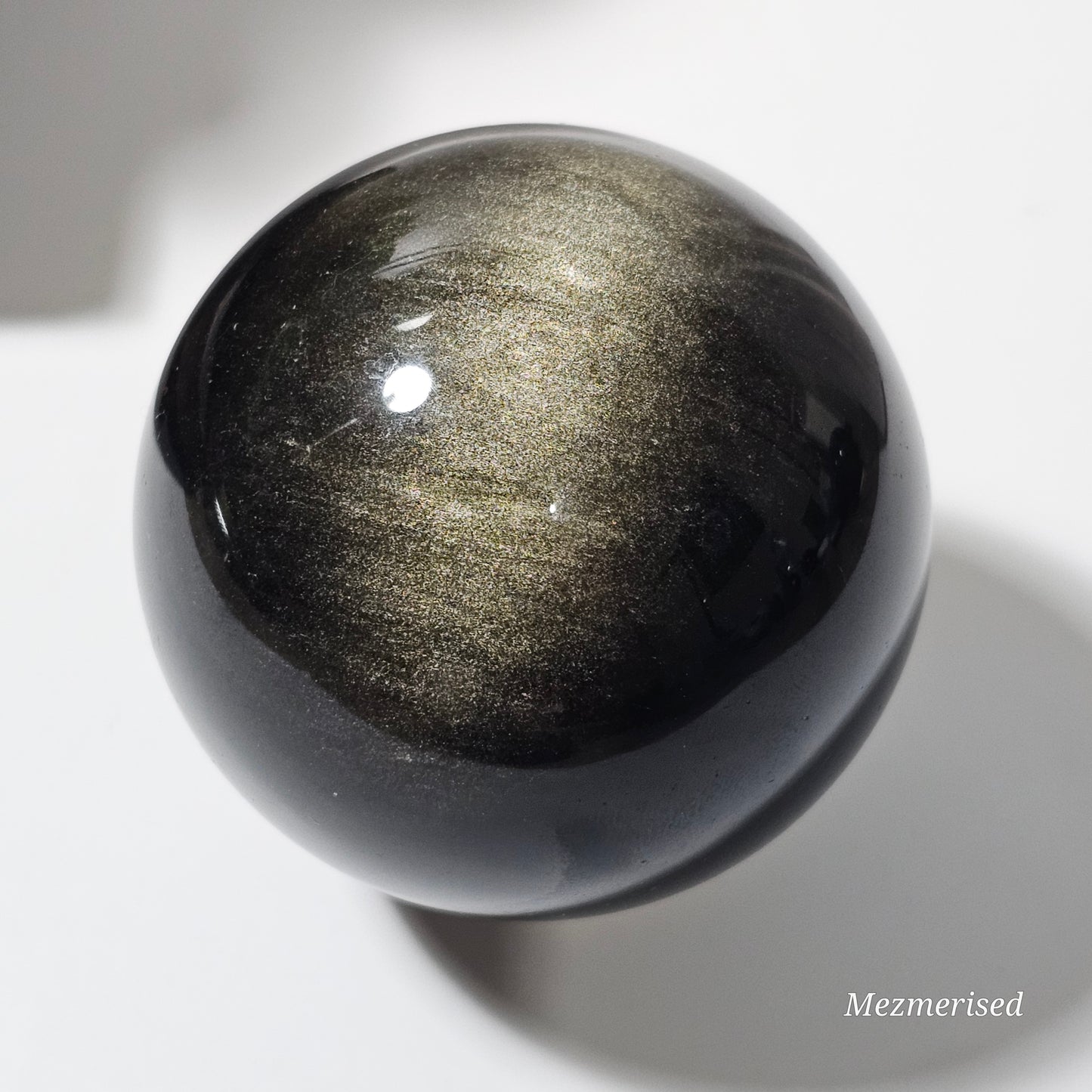 Gold Sheen Obsidian Sphere | 6.3cm diameter