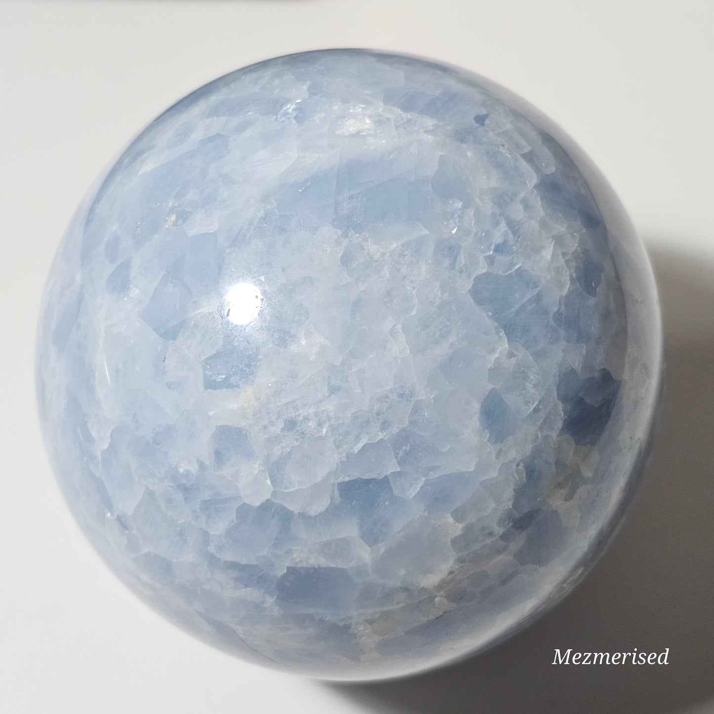 Beautiful Calcite sphere. Approx. 7.4cm diameter.