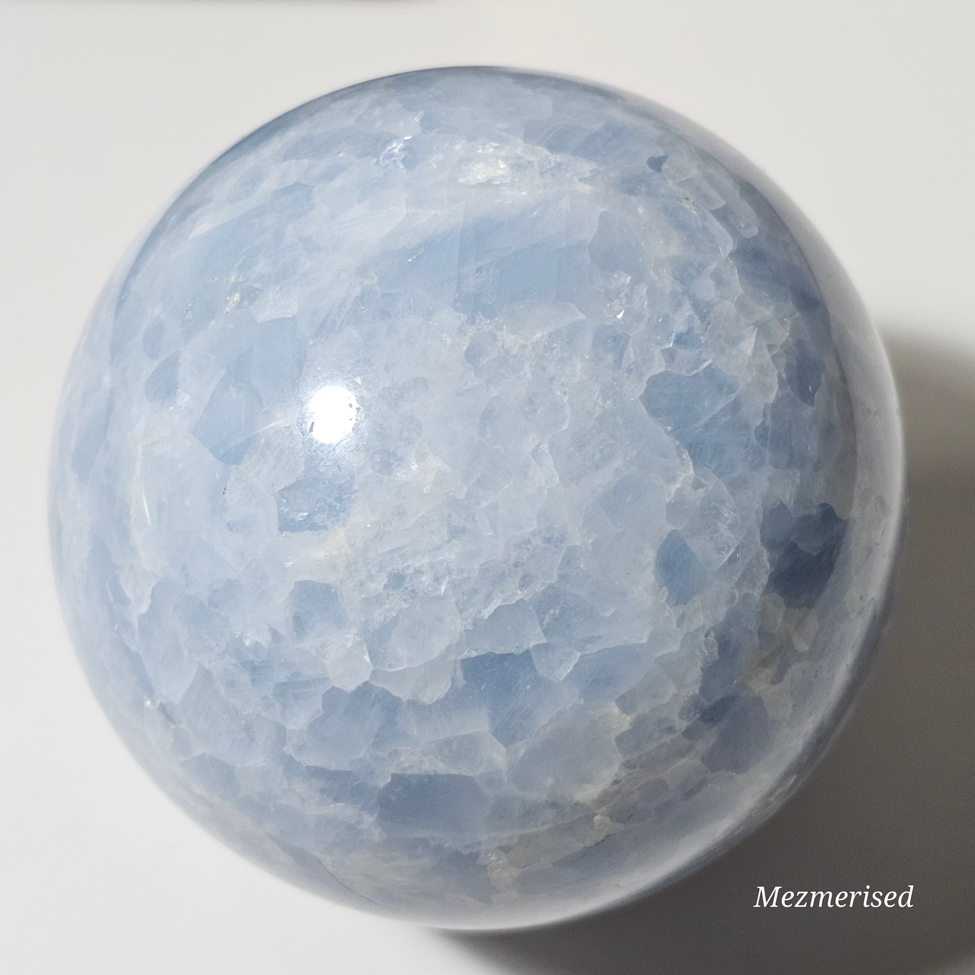 Beautiful Calcite sphere. Approx. 7.4cm diameter.