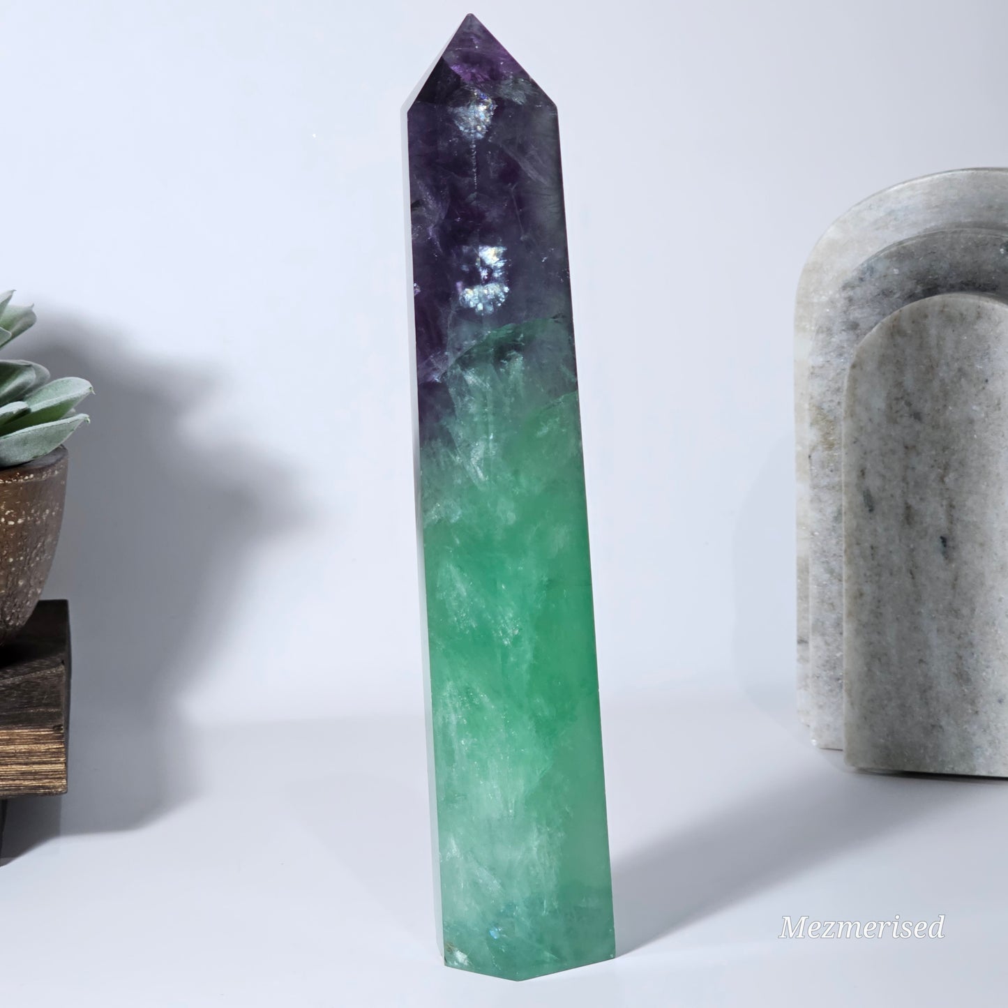 Extra Large Fluorite Tower | Imperfect - Slightly Slanted and Micro Tip Imperfection
