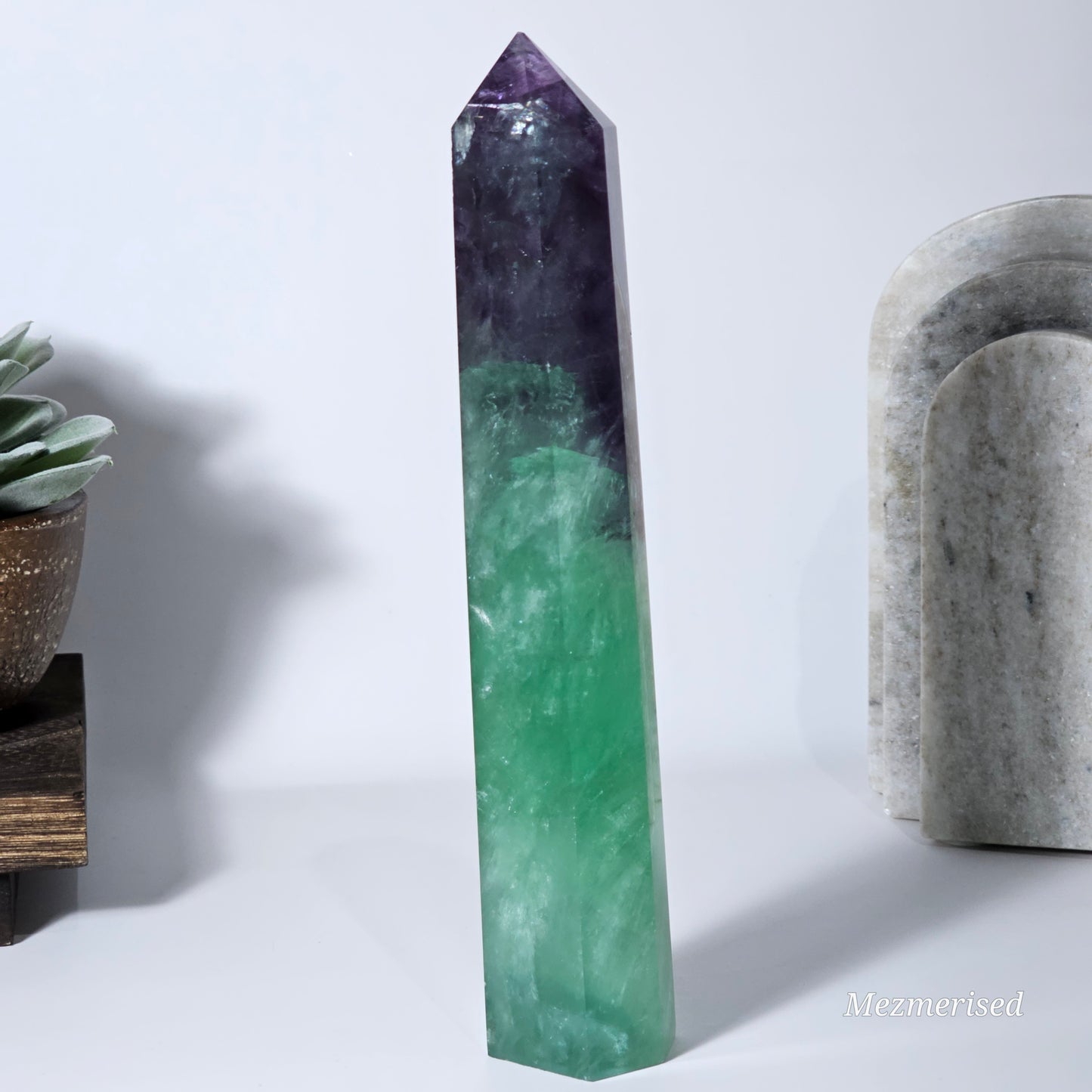 Extra Large Fluorite Tower | Imperfect - Slightly Slanted and Micro Tip Imperfection