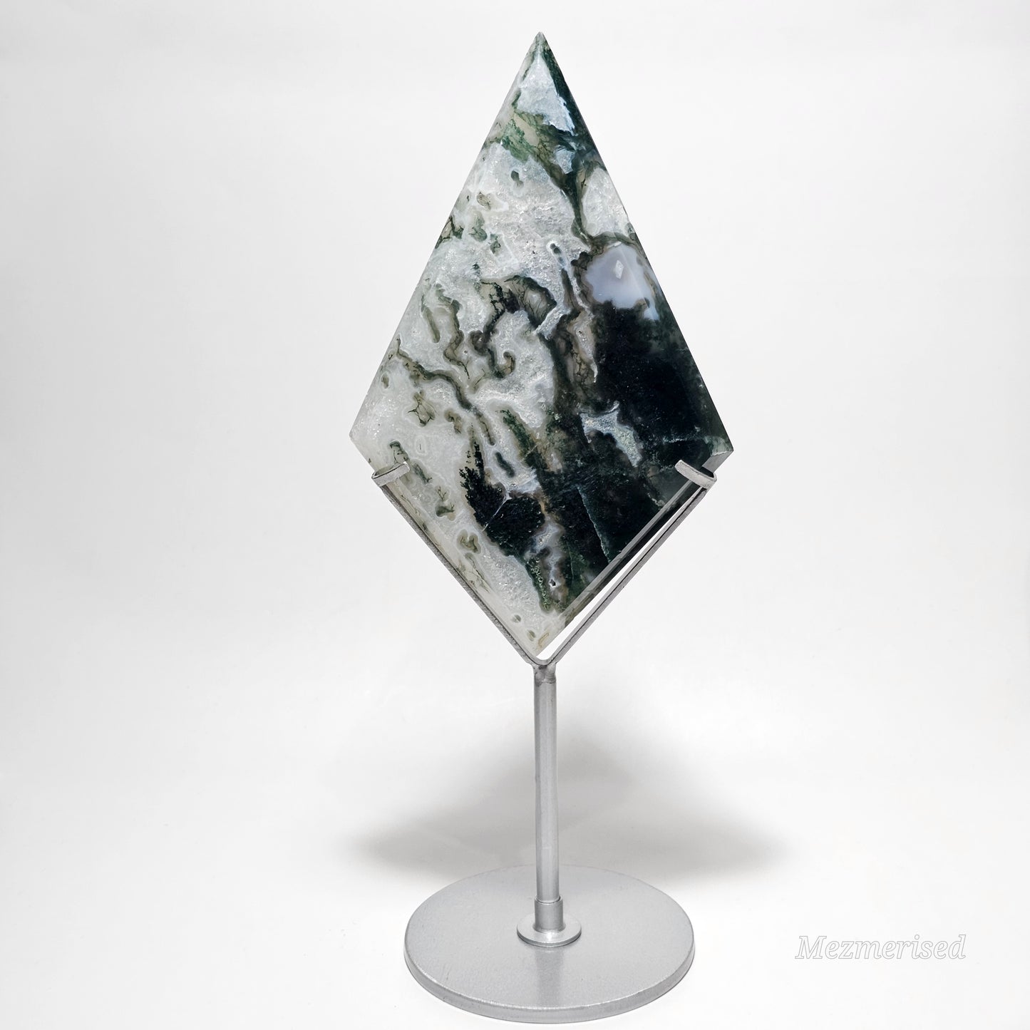Moss Agate Kite With Stand