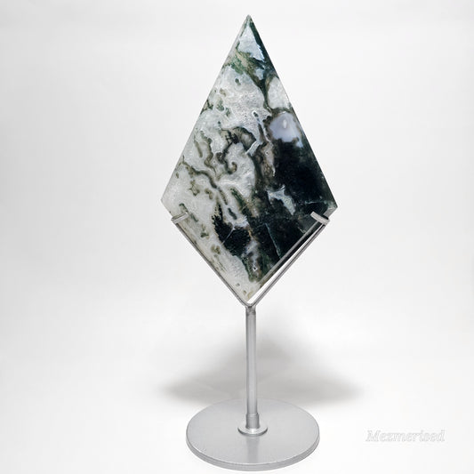 Moss Agate Kite With Stand