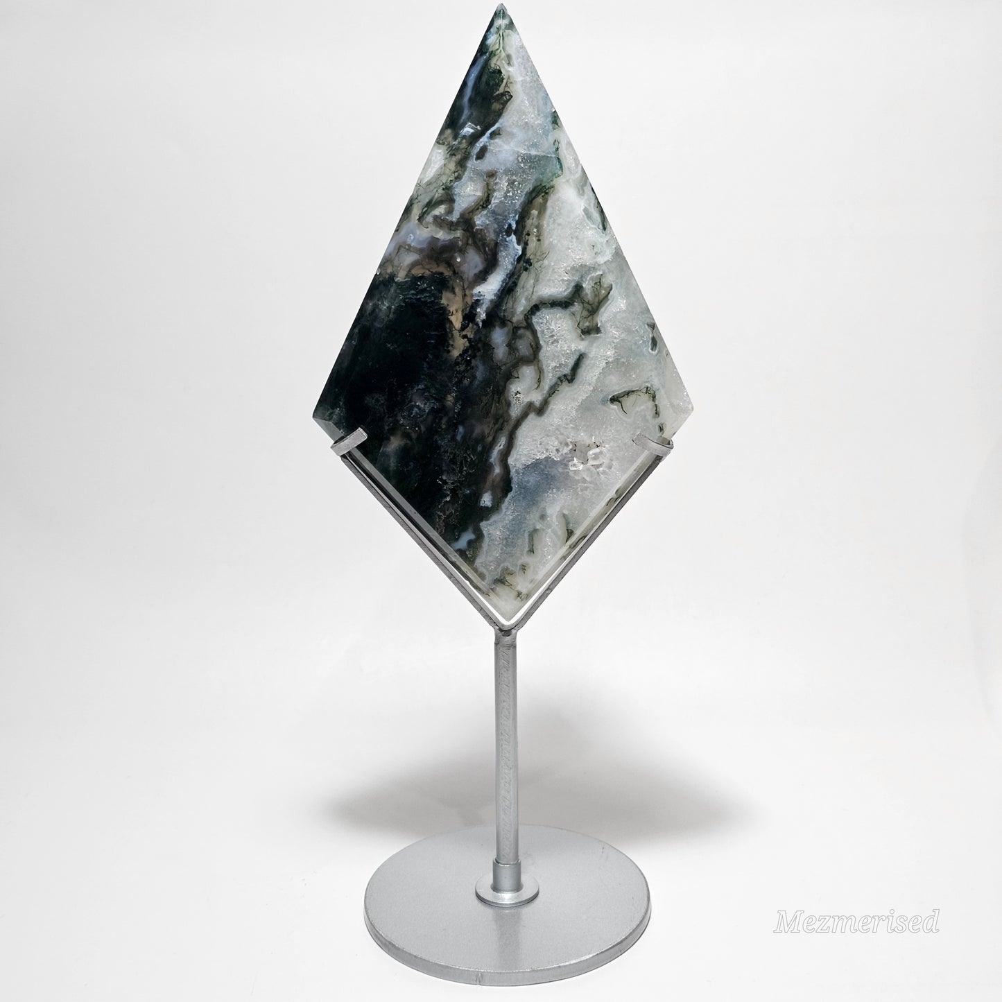 Moss Agate Kite With Stand