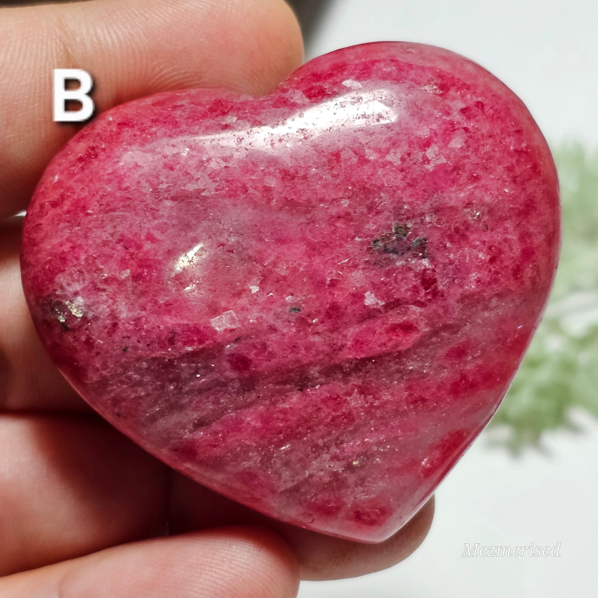 High Quality Rhodonite Heart Carvings