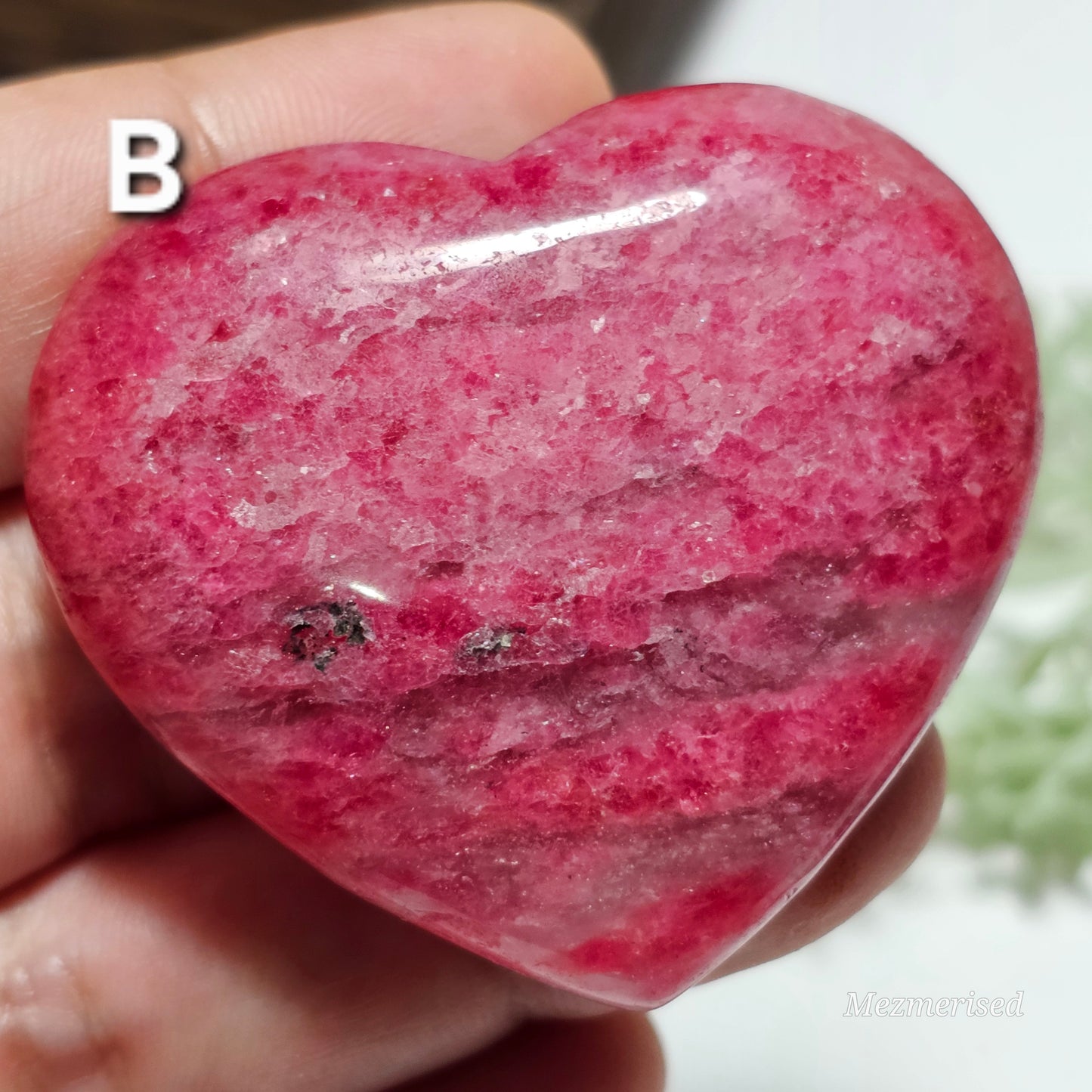 High Quality Rhodonite Heart Carvings