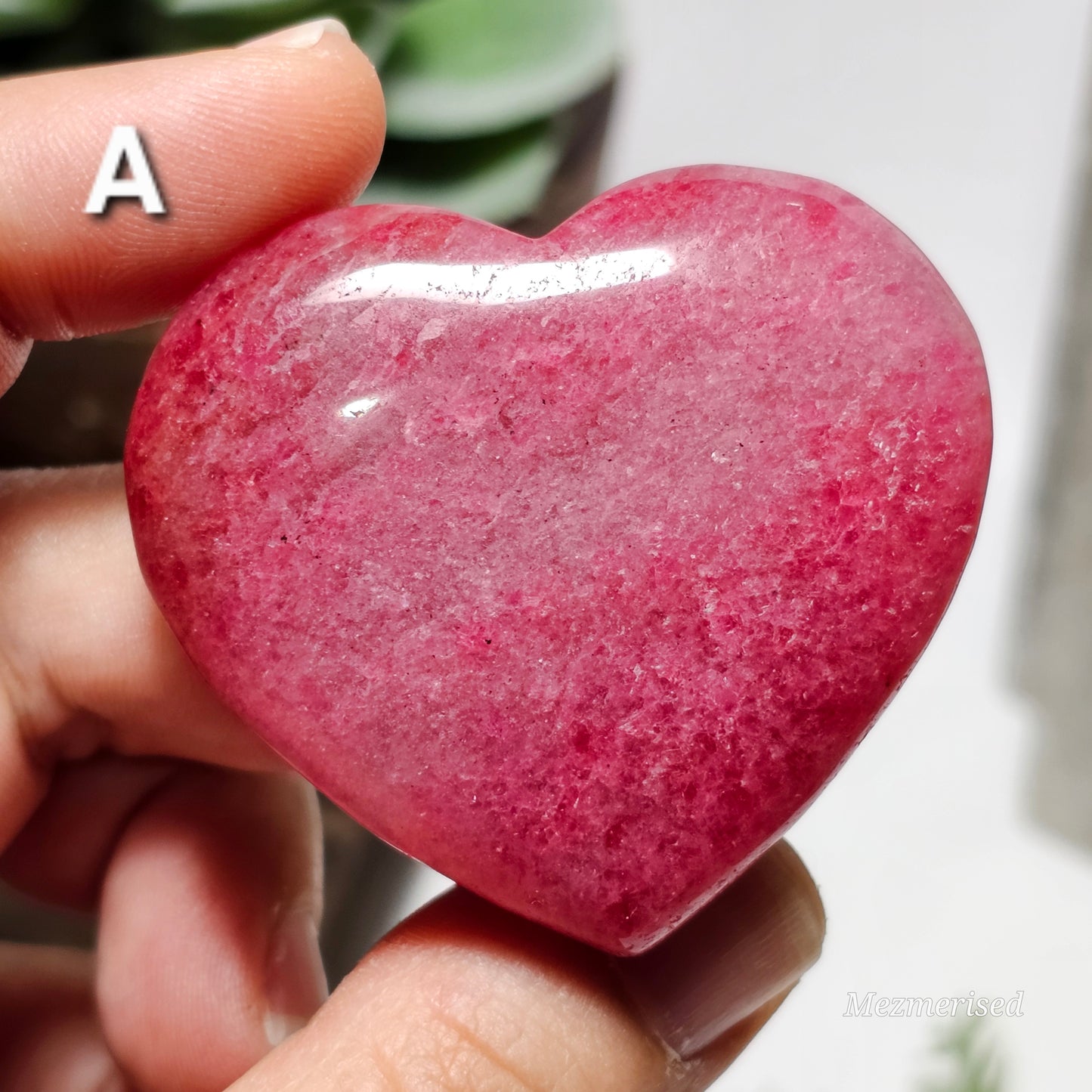 High Quality Rhodonite Heart Carvings