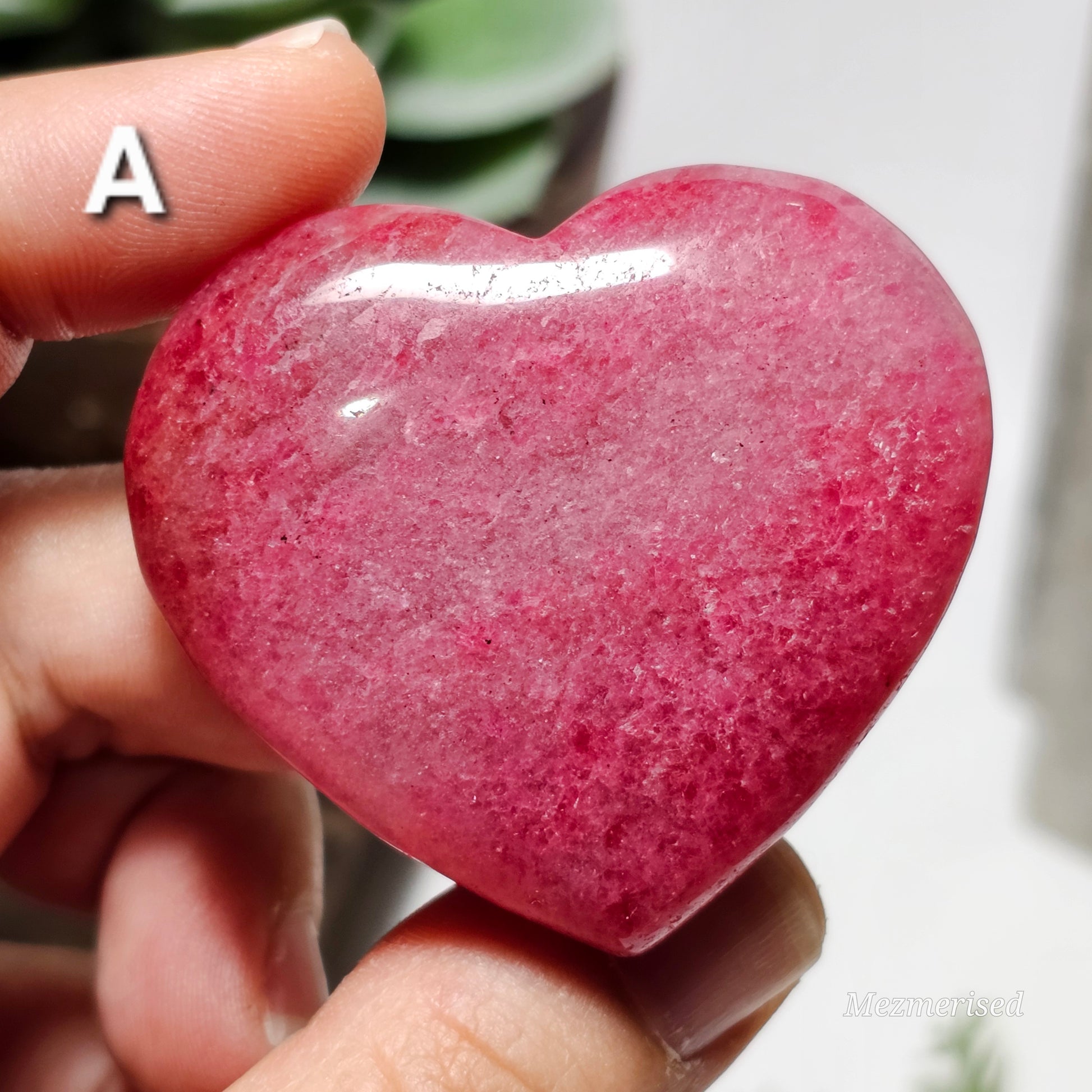 High Quality Rhodonite Heart Carvings