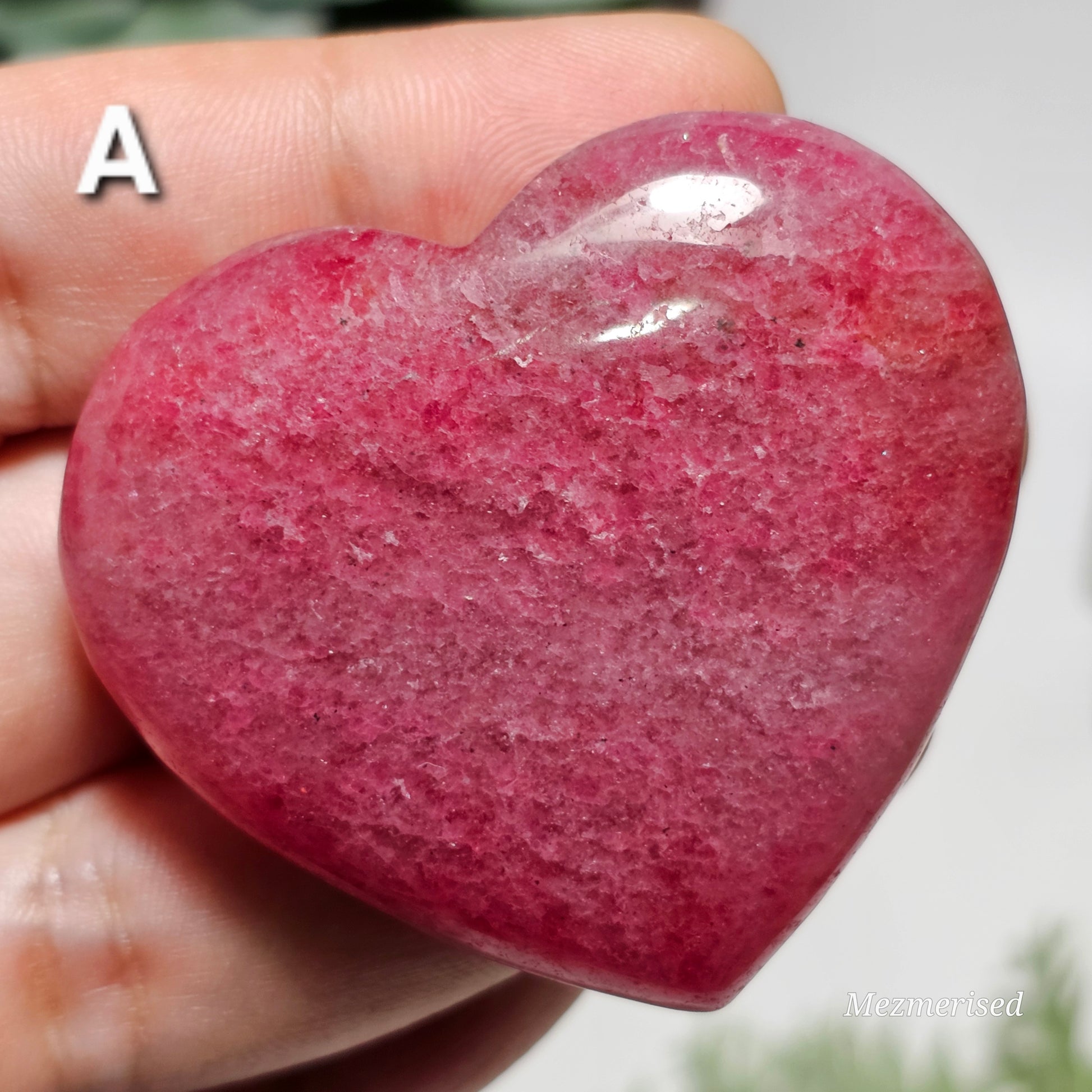 High Quality Rhodonite Heart Carvings