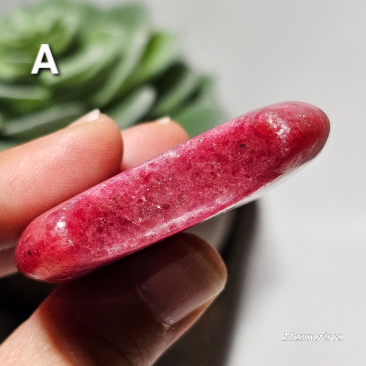 High Quality Rhodonite Crescent Moon Carvings