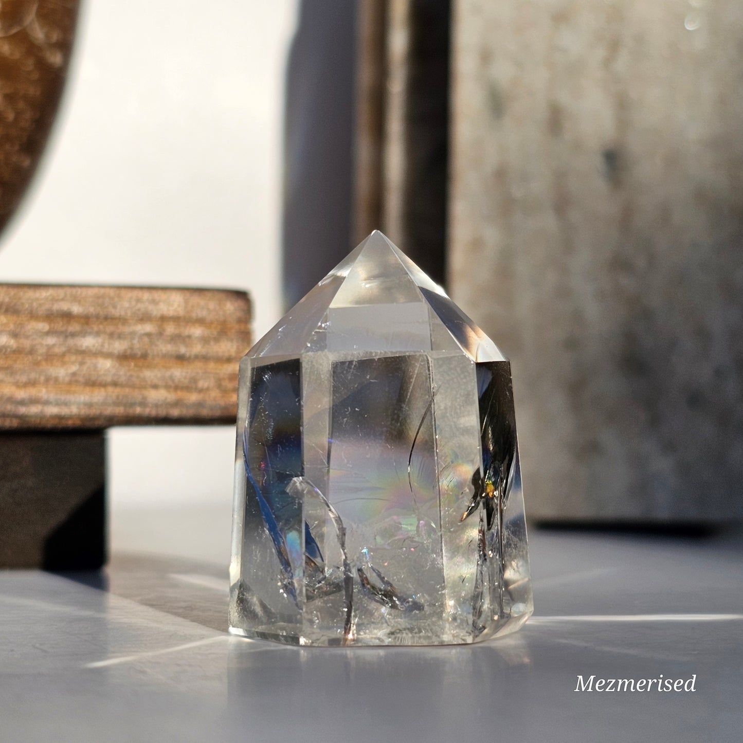 Rainbow Clear Quartz Tower | A