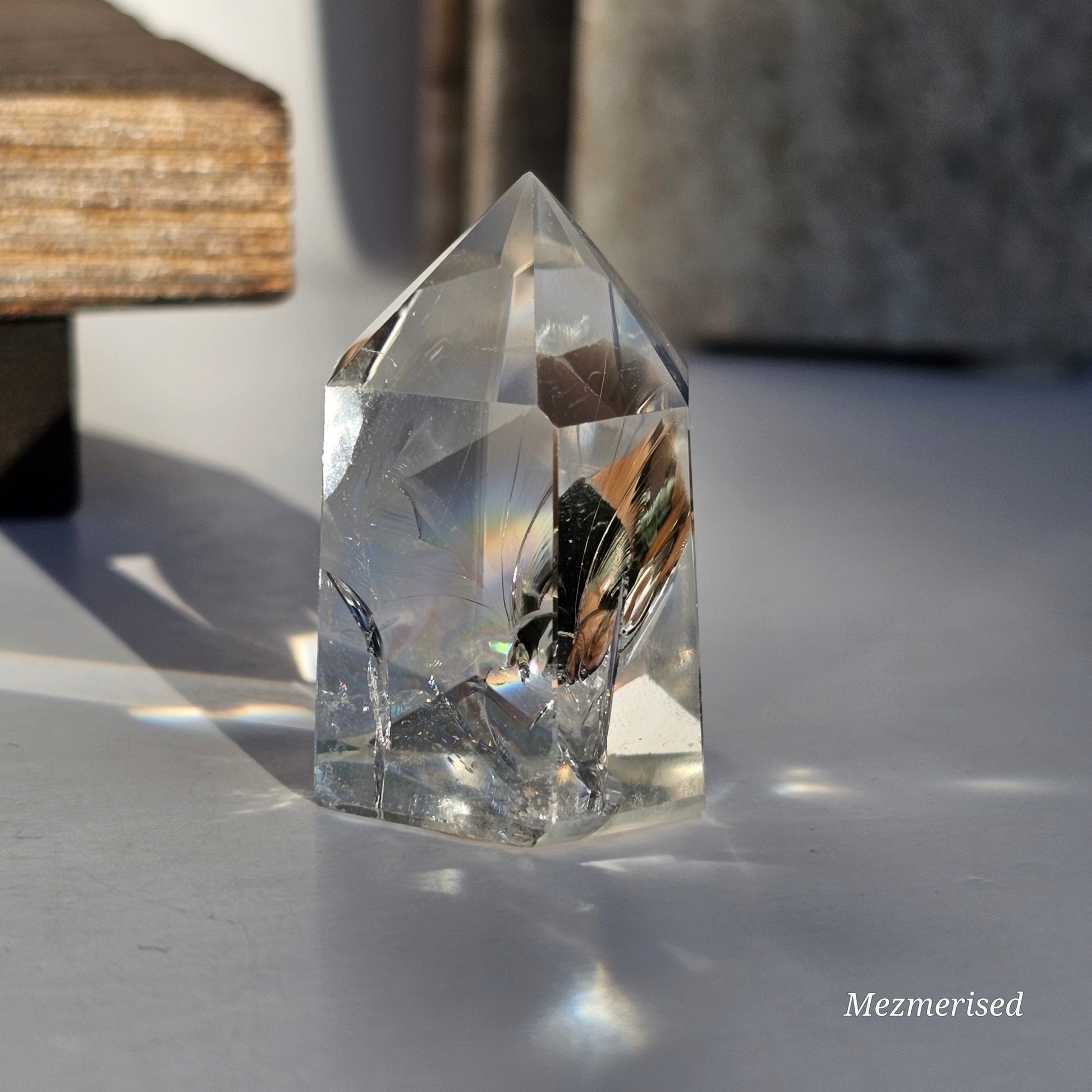 Rainbow Clear Quartz Tower | A