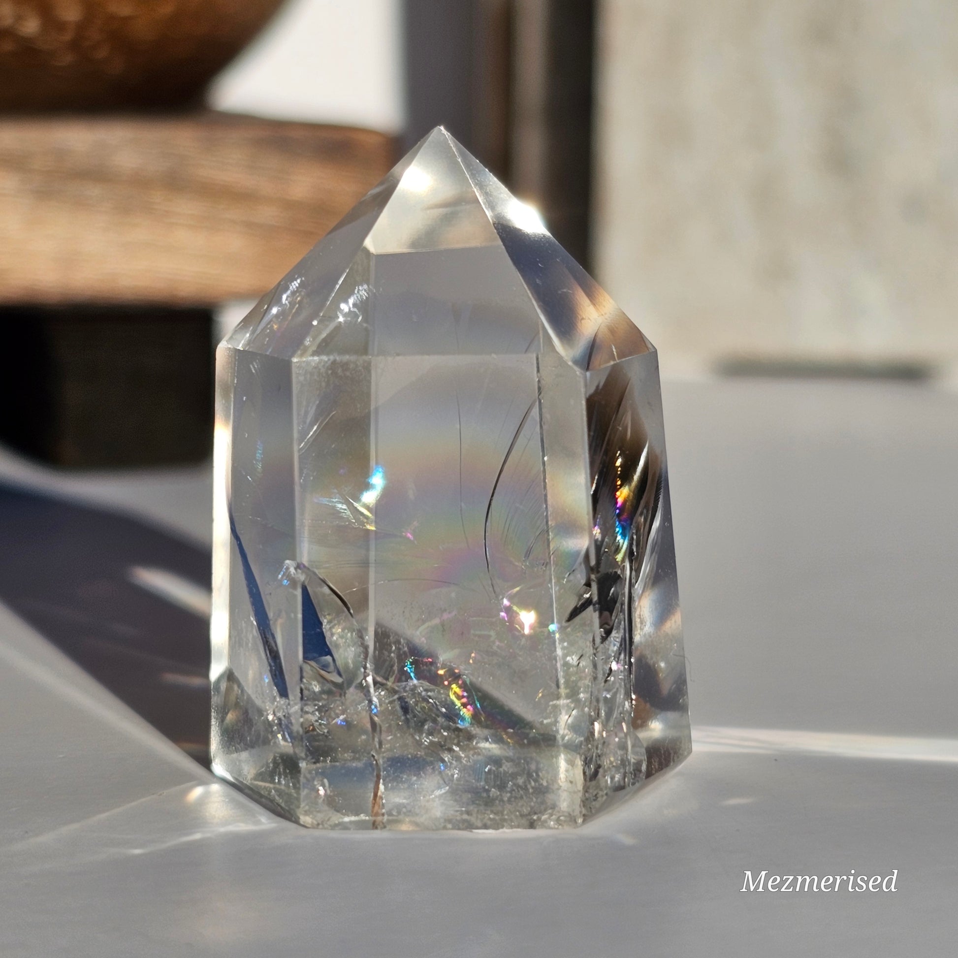 Rainbow Clear Quartz Tower | A