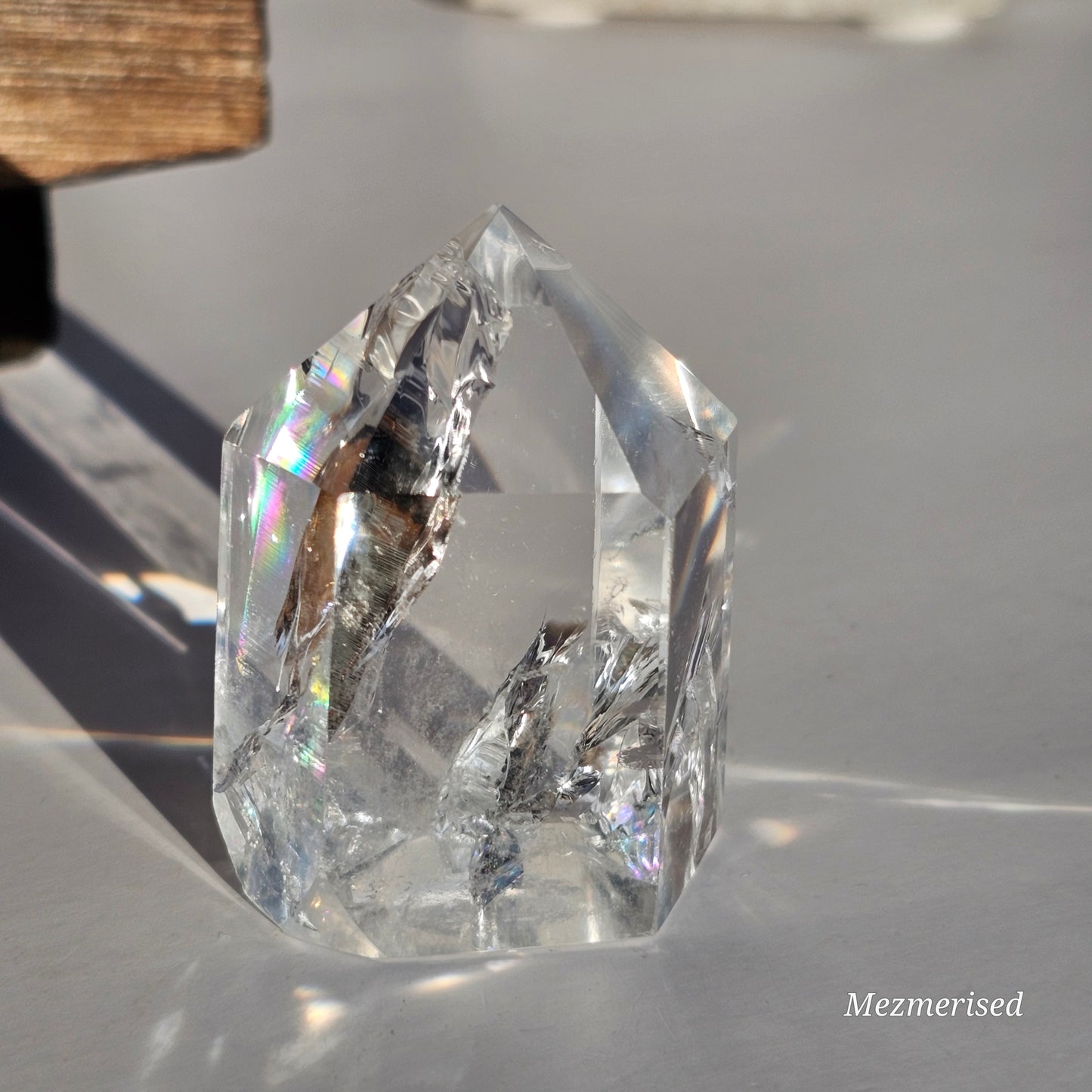 Rainbow Clear Quartz Tower | D