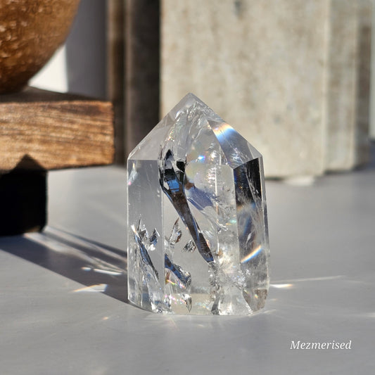Rainbow Clear Quartz Tower | D