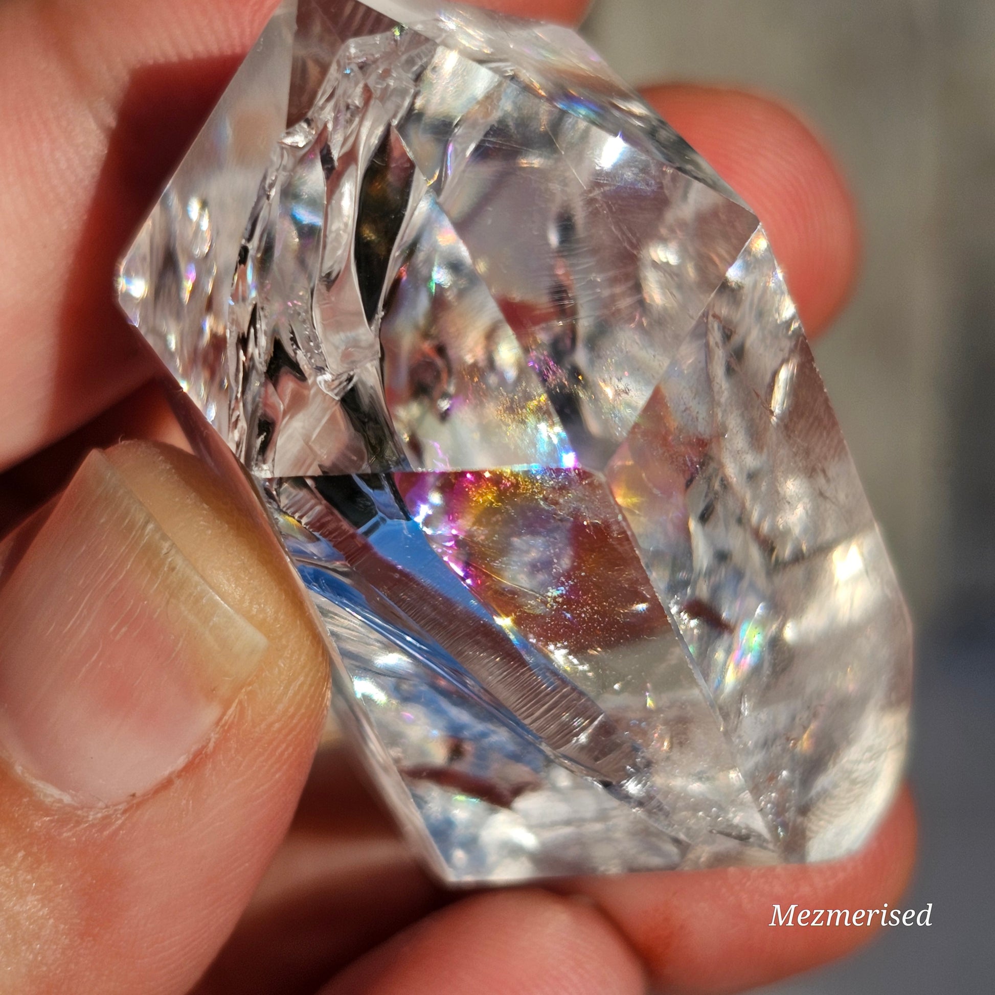 Rainbow Clear Quartz Tower | D