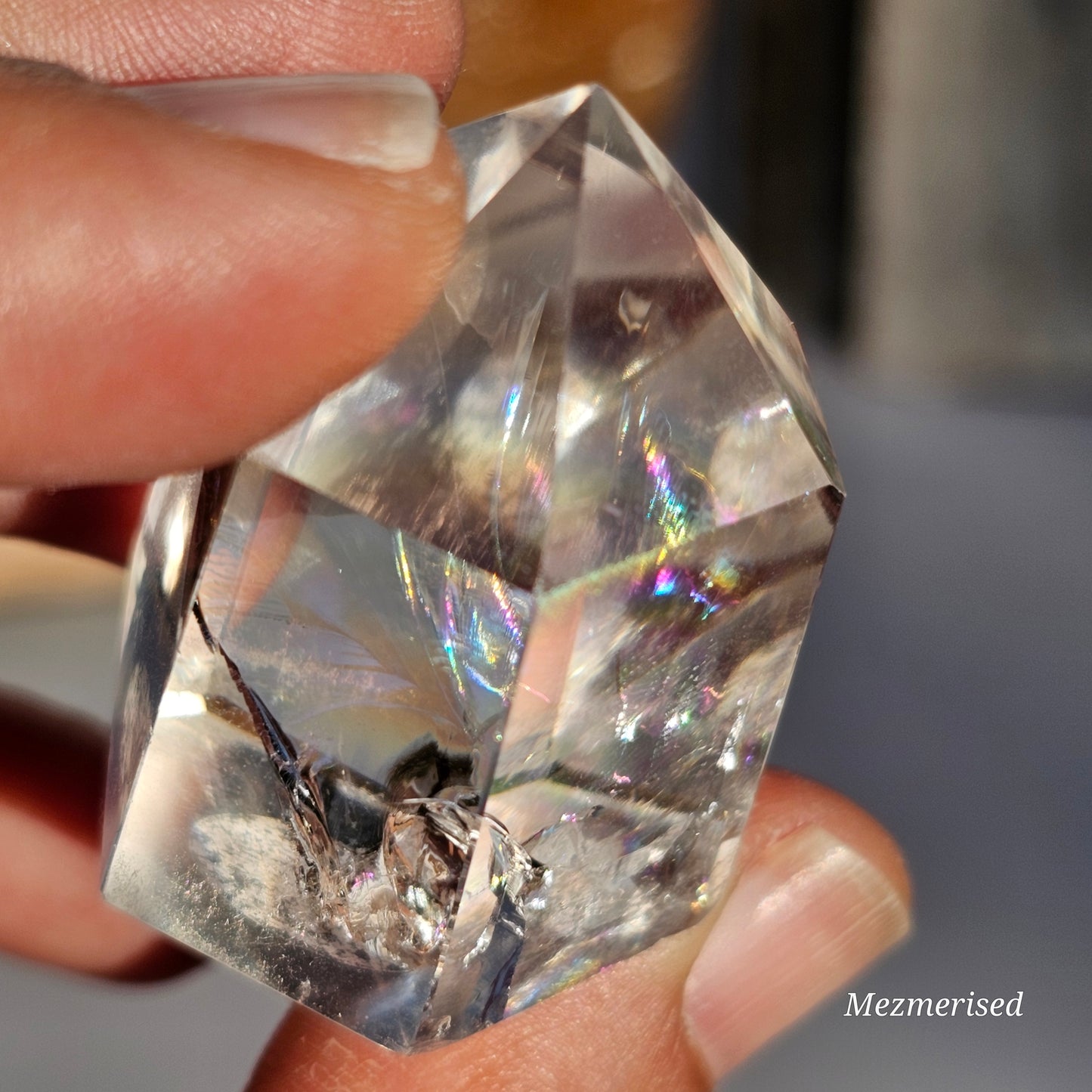 Rainbow Clear Quartz Tower | A