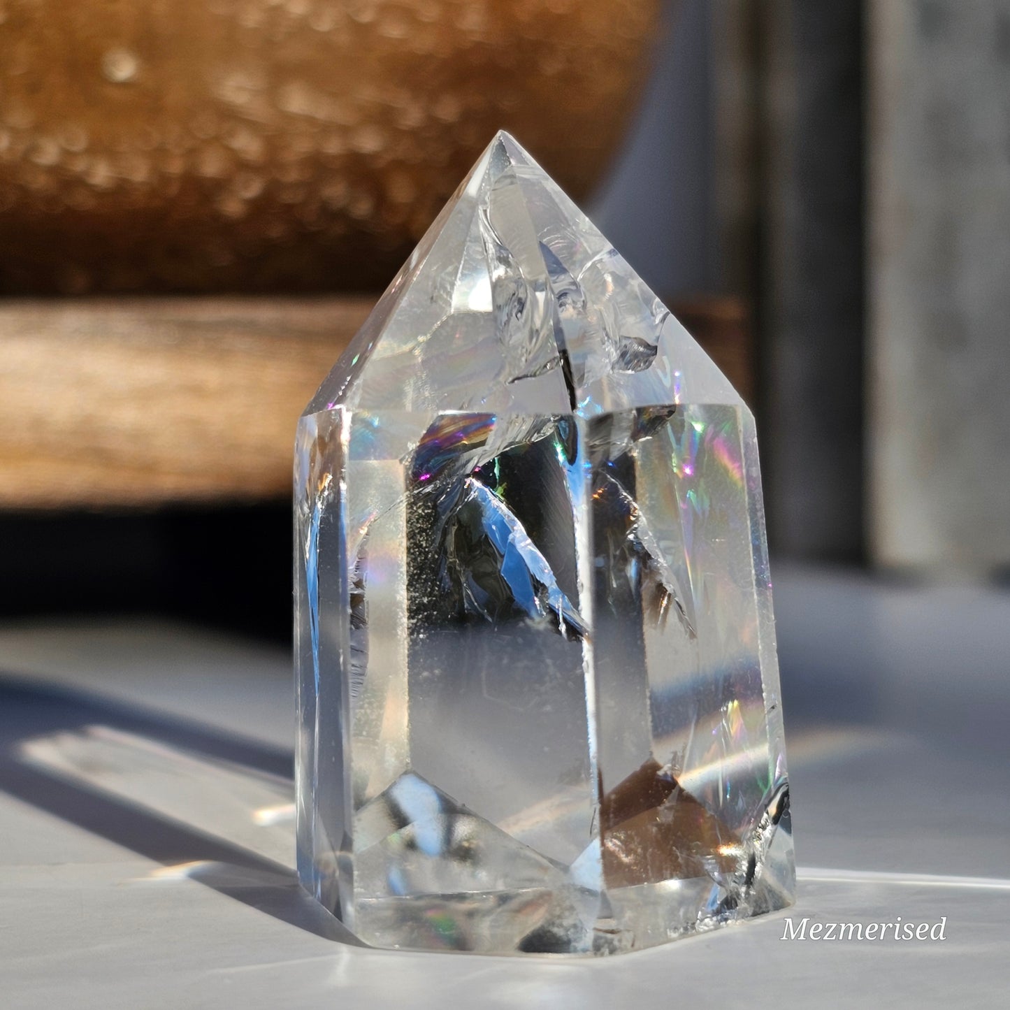 Rainbow Clear Quartz Tower | E