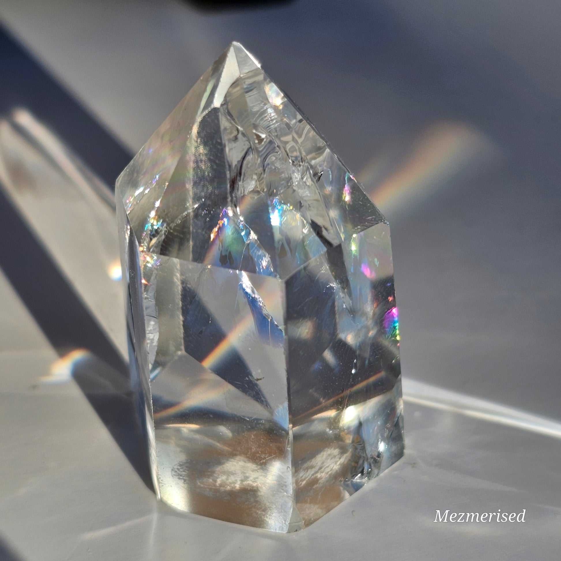Rainbow Clear Quartz Tower | E