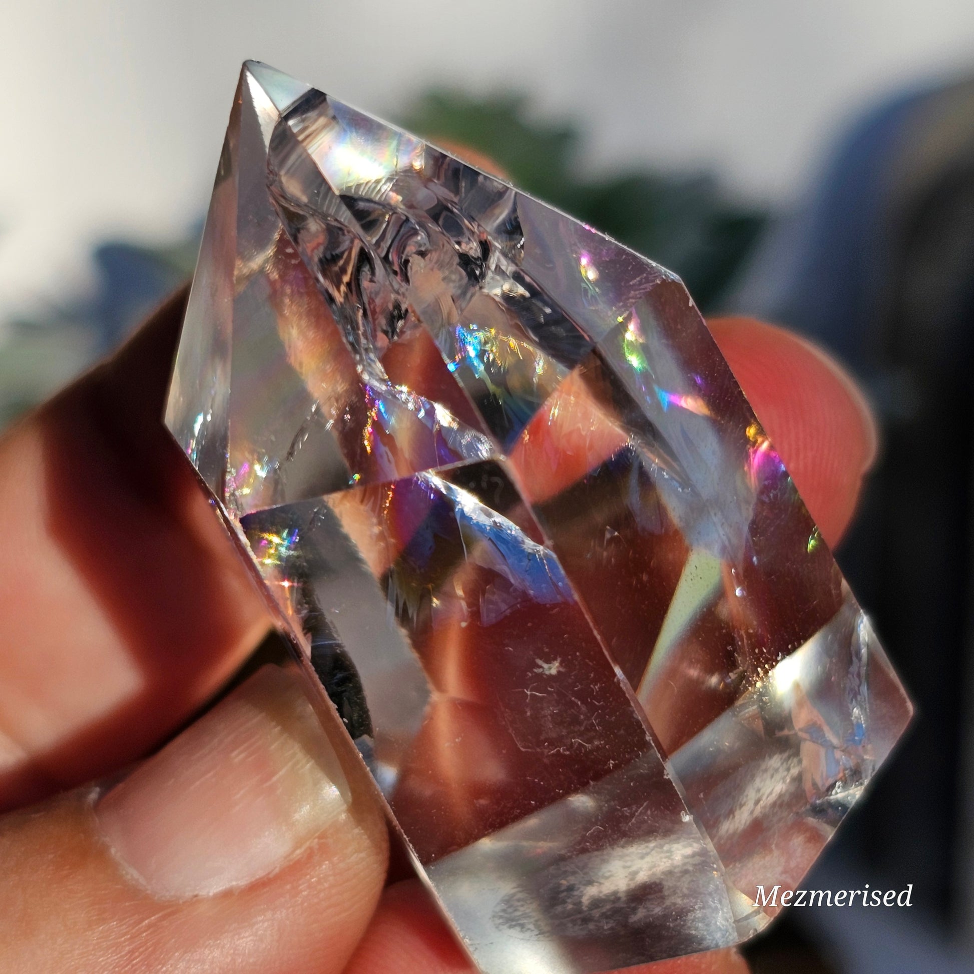 Rainbow Clear Quartz Tower | E