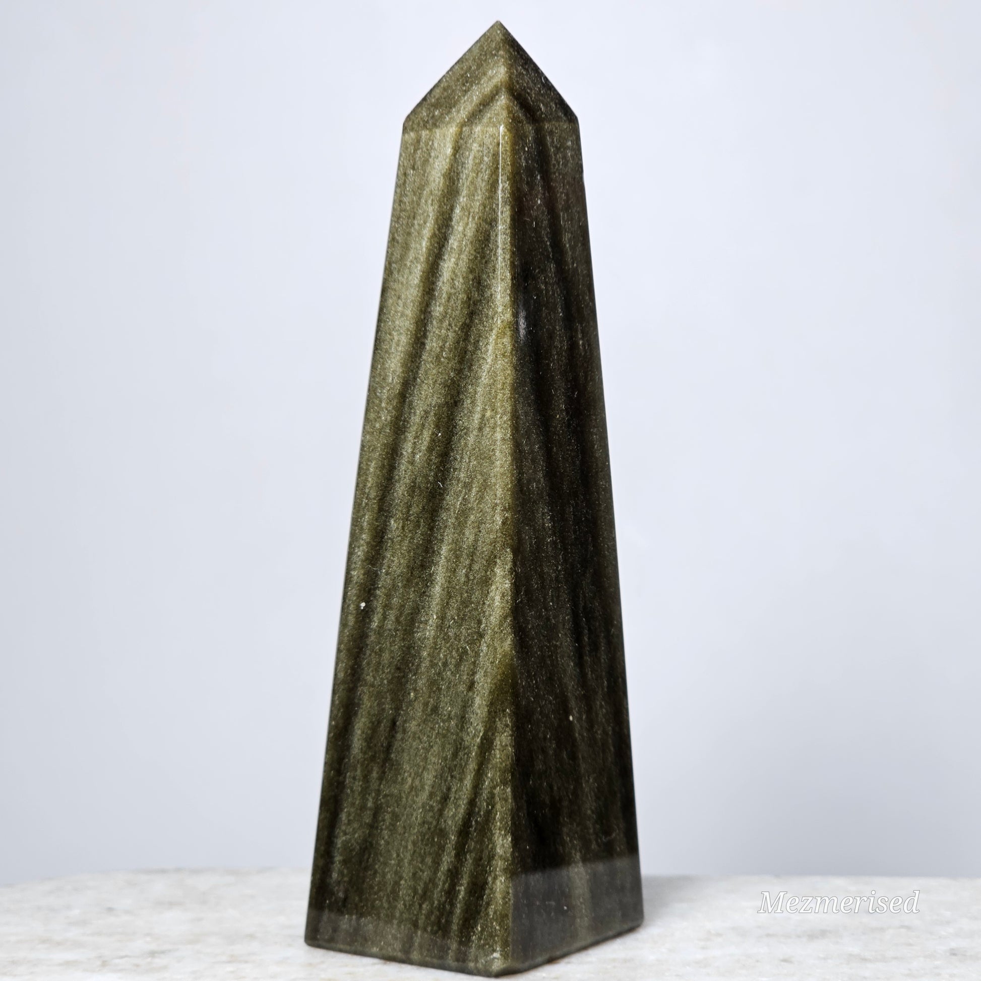 Gold Sheen Obsidian Obelisk