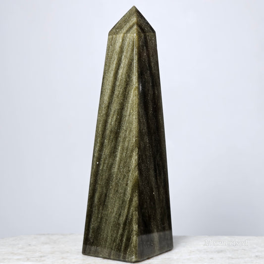 Gold Sheen Obsidian Obelisk