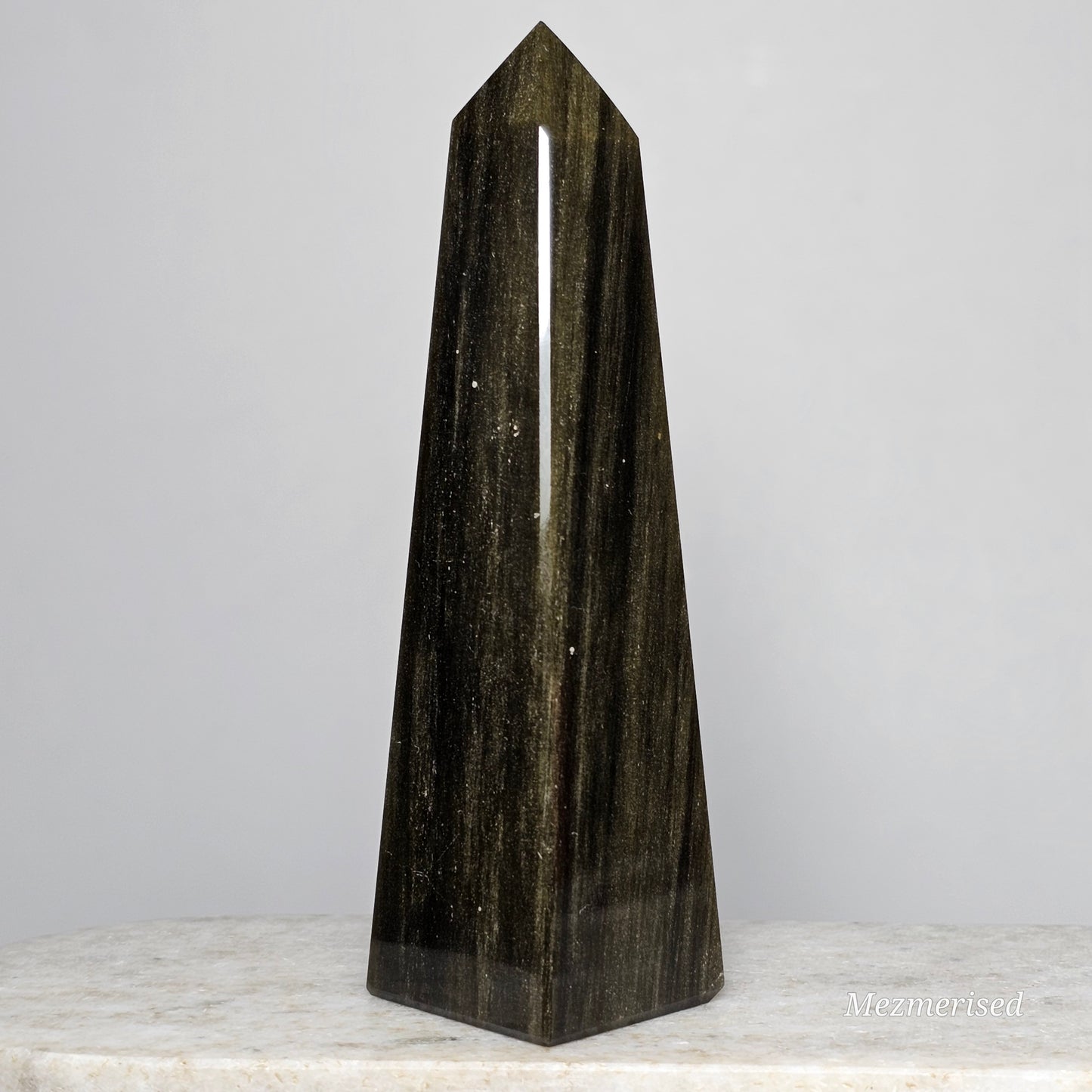 Gold Sheen Obsidian Obelisk