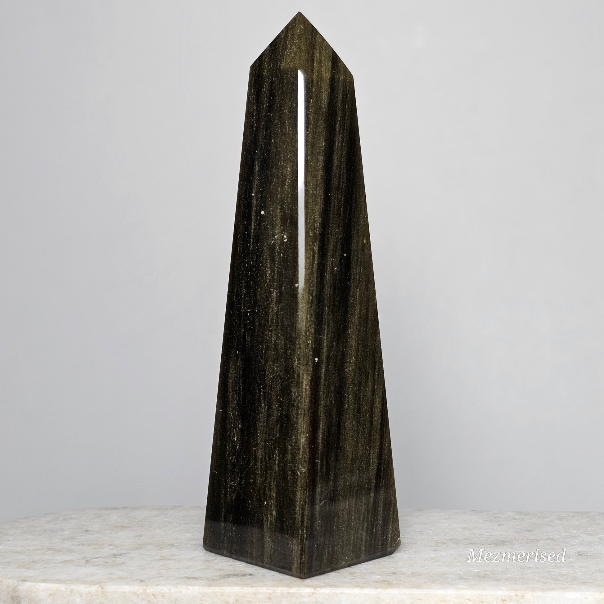 Gold Sheen Obsidian Obelisk