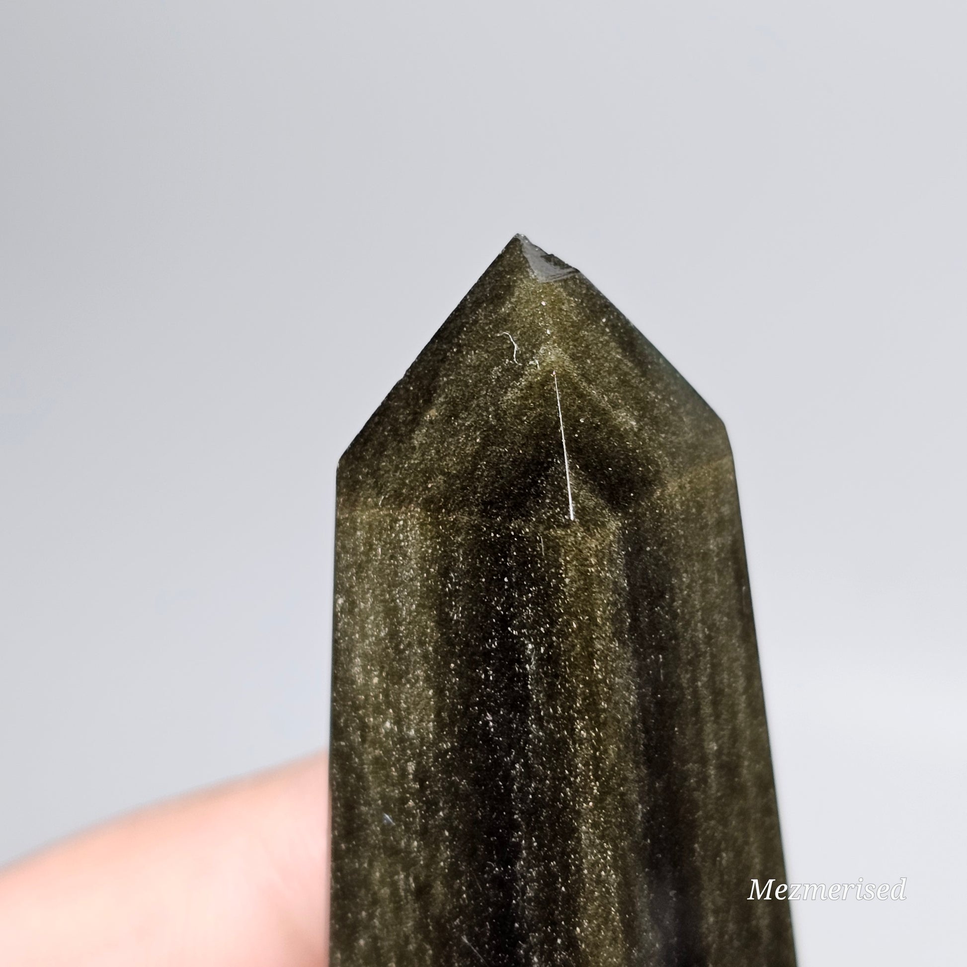 Gold Sheen Obsidian Obelisk | Imperfect