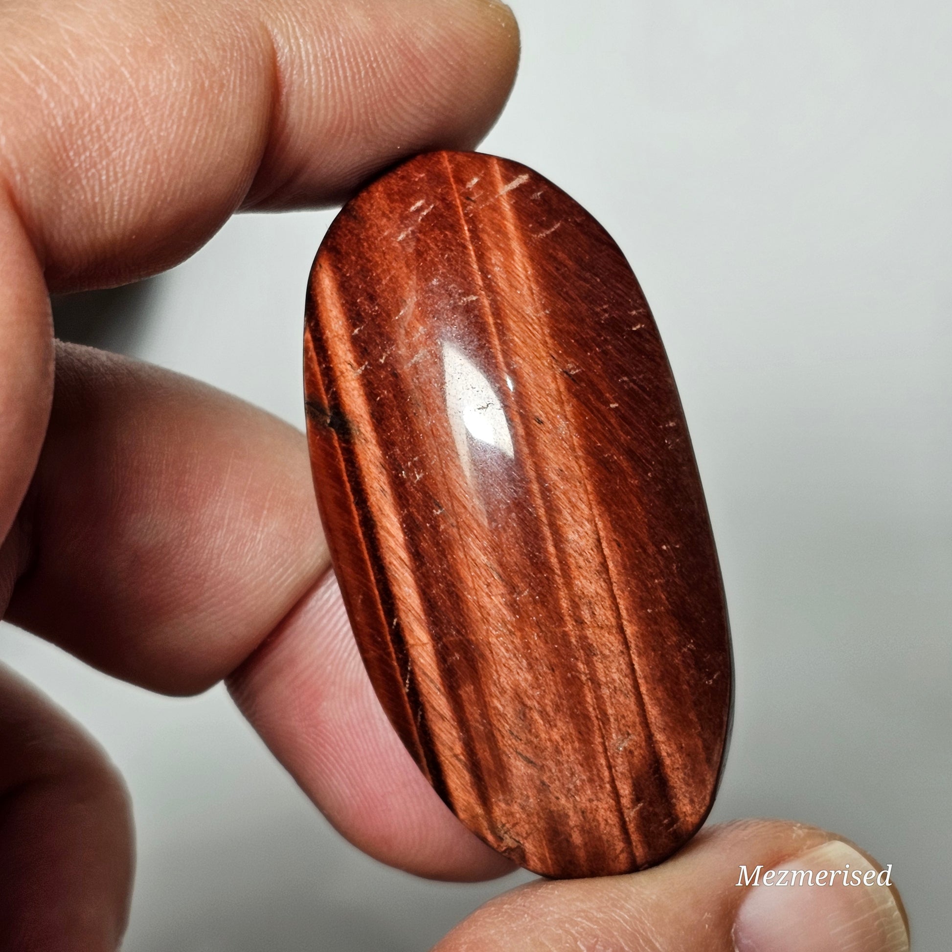 Red Tiger's Eye Palm Stones | A-E