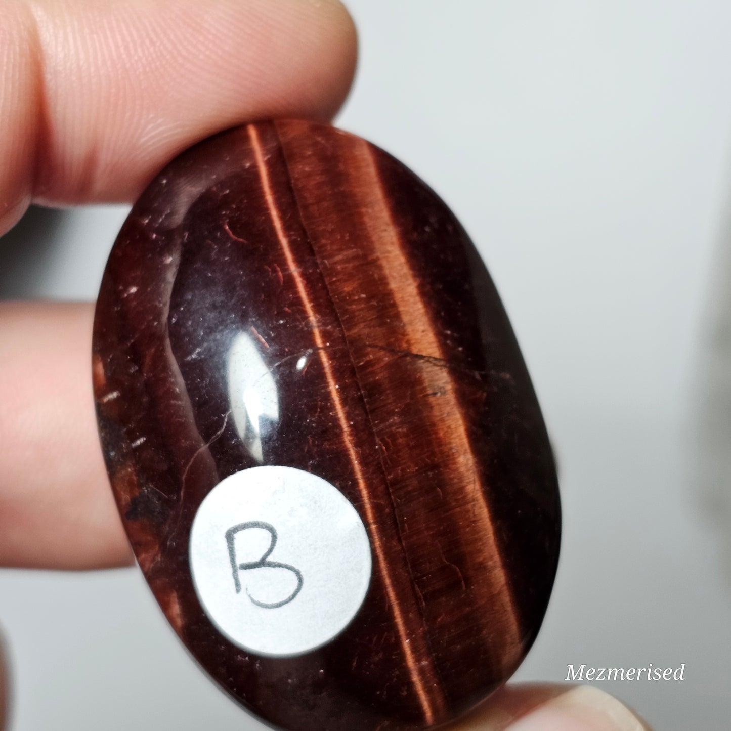 Red Tiger's Eye Palm Stones | A-E