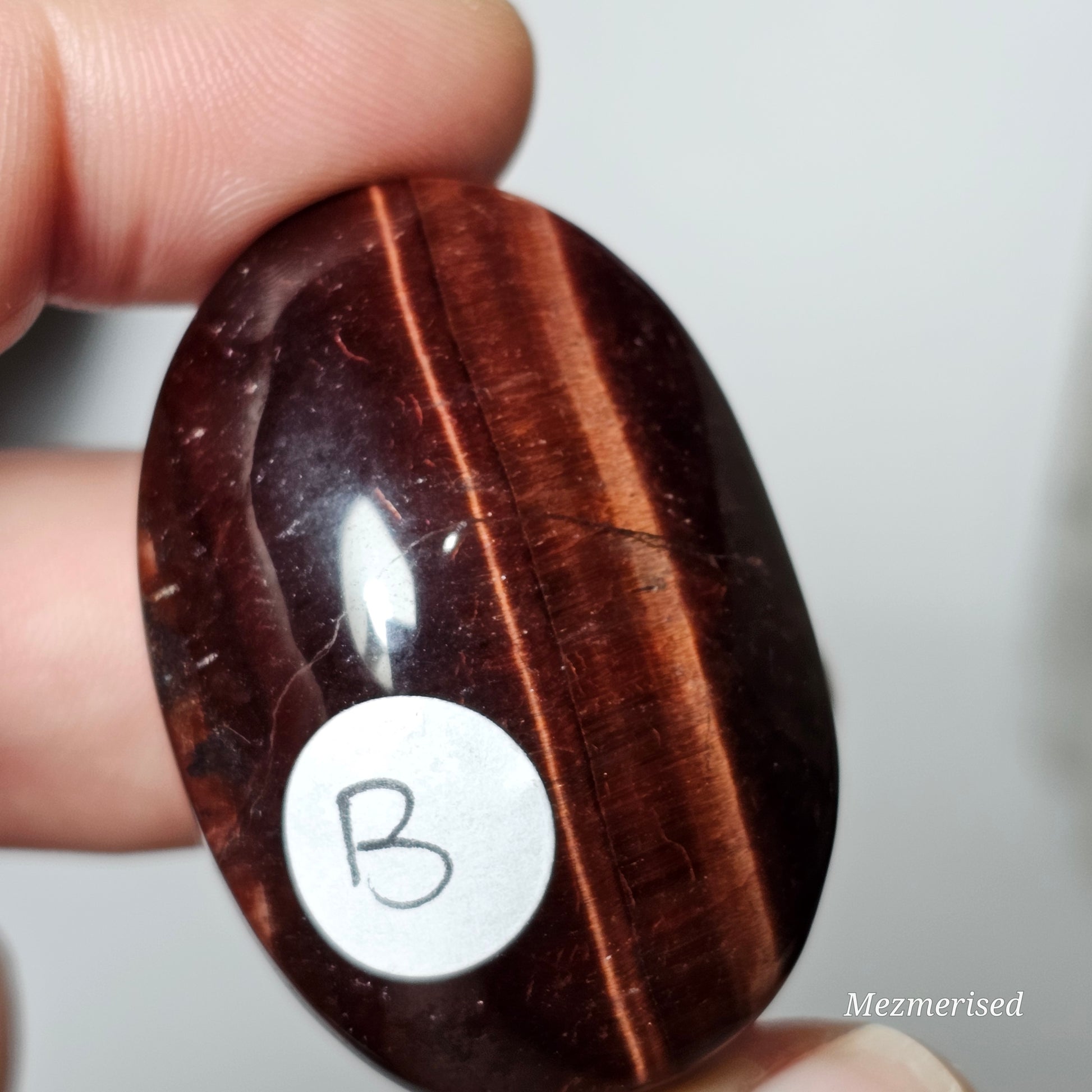 Red Tiger's Eye Palm Stones | A-E