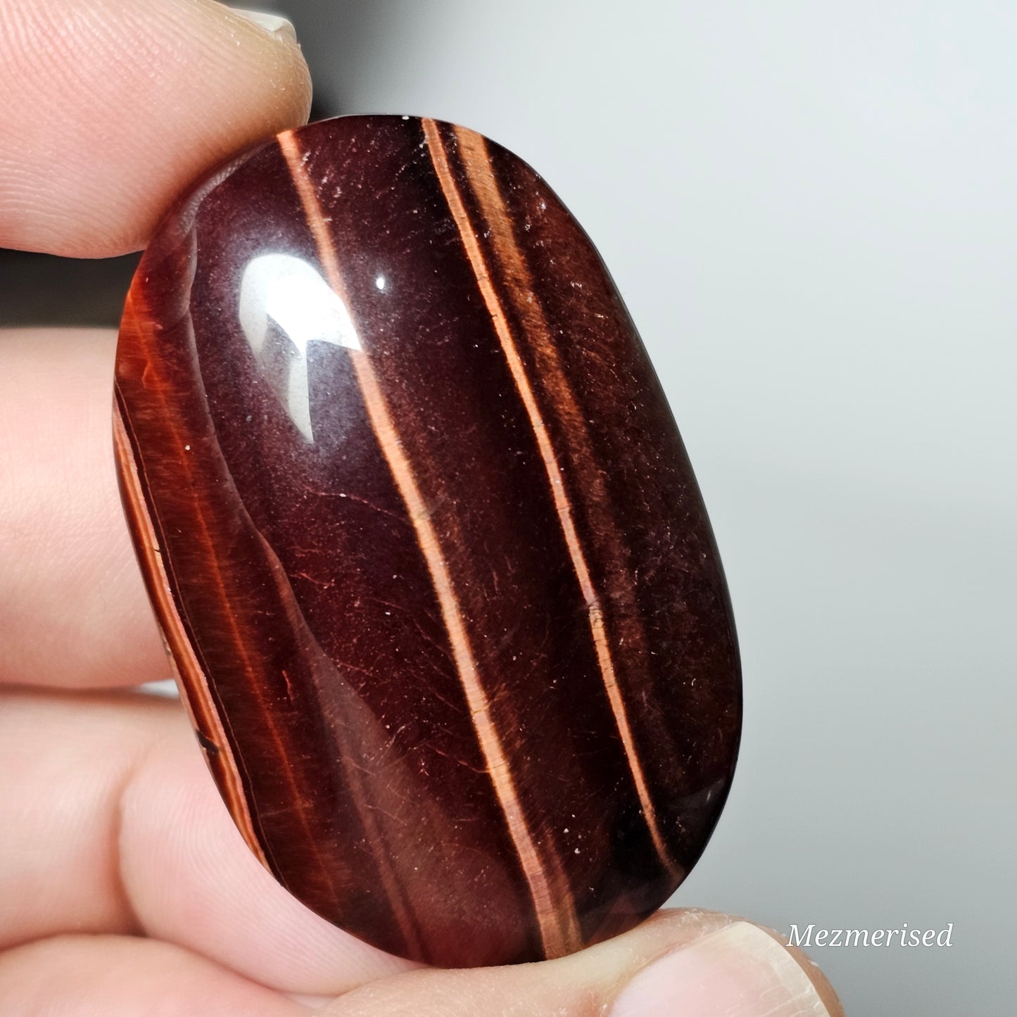 Red Tiger's Eye Palm Stones | A-E