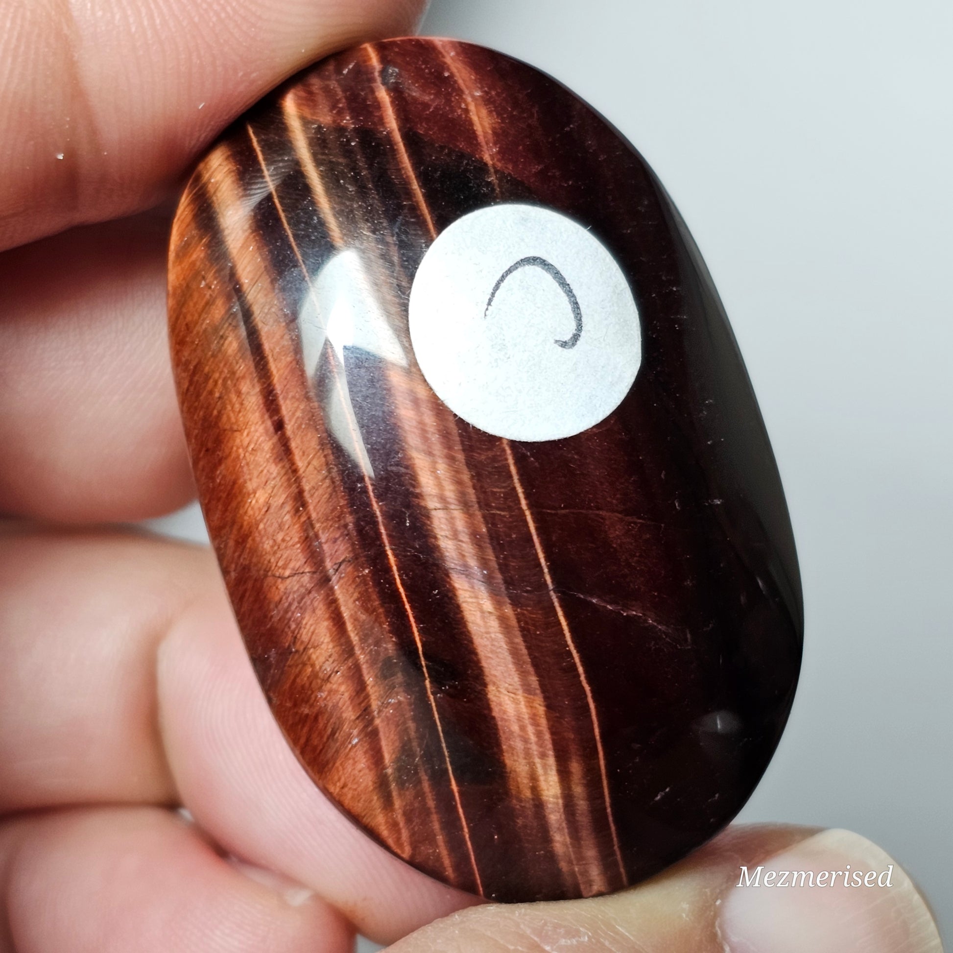 Red Tiger's Eye Palm Stones | A-E