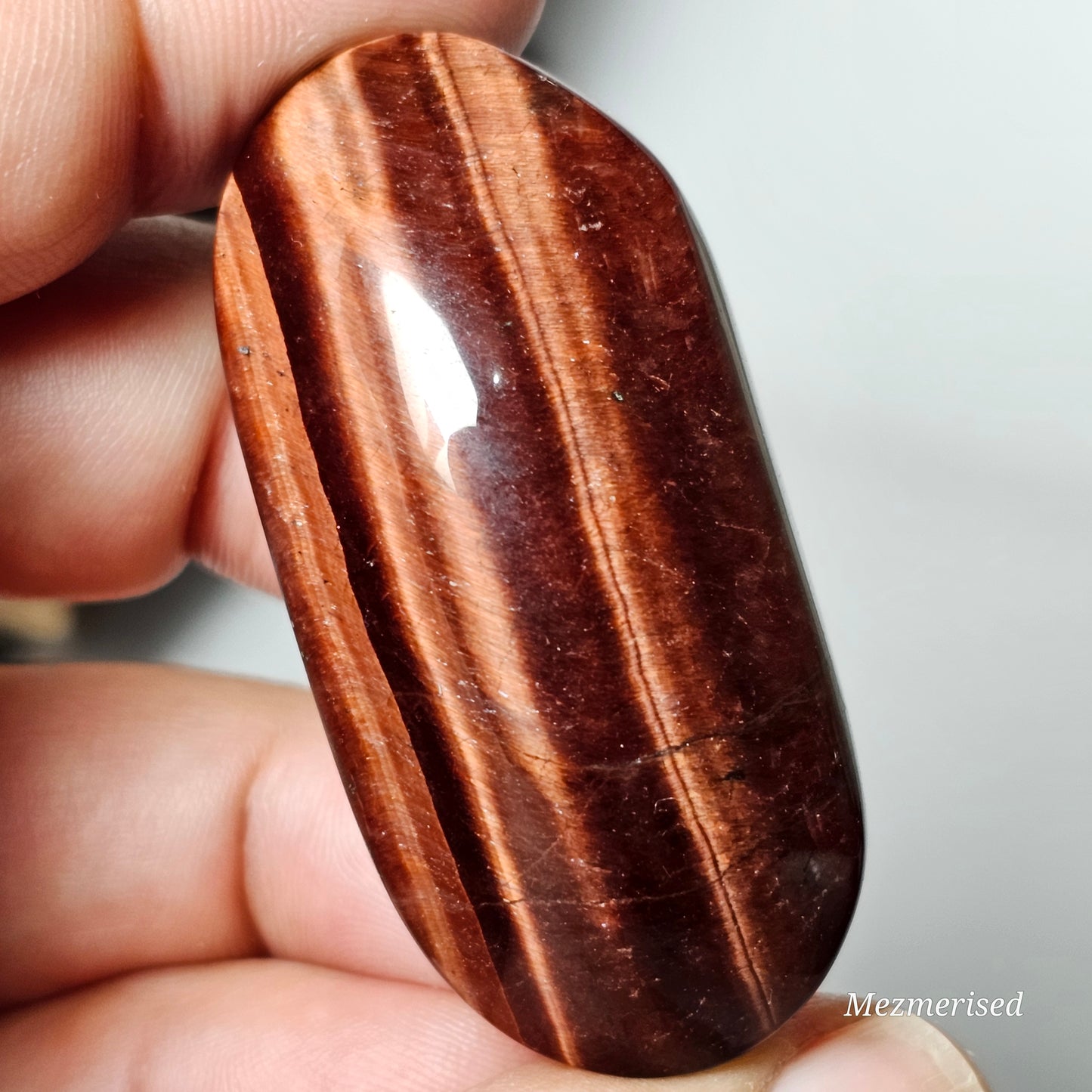 Red Tiger's Eye Palm Stones | A-E