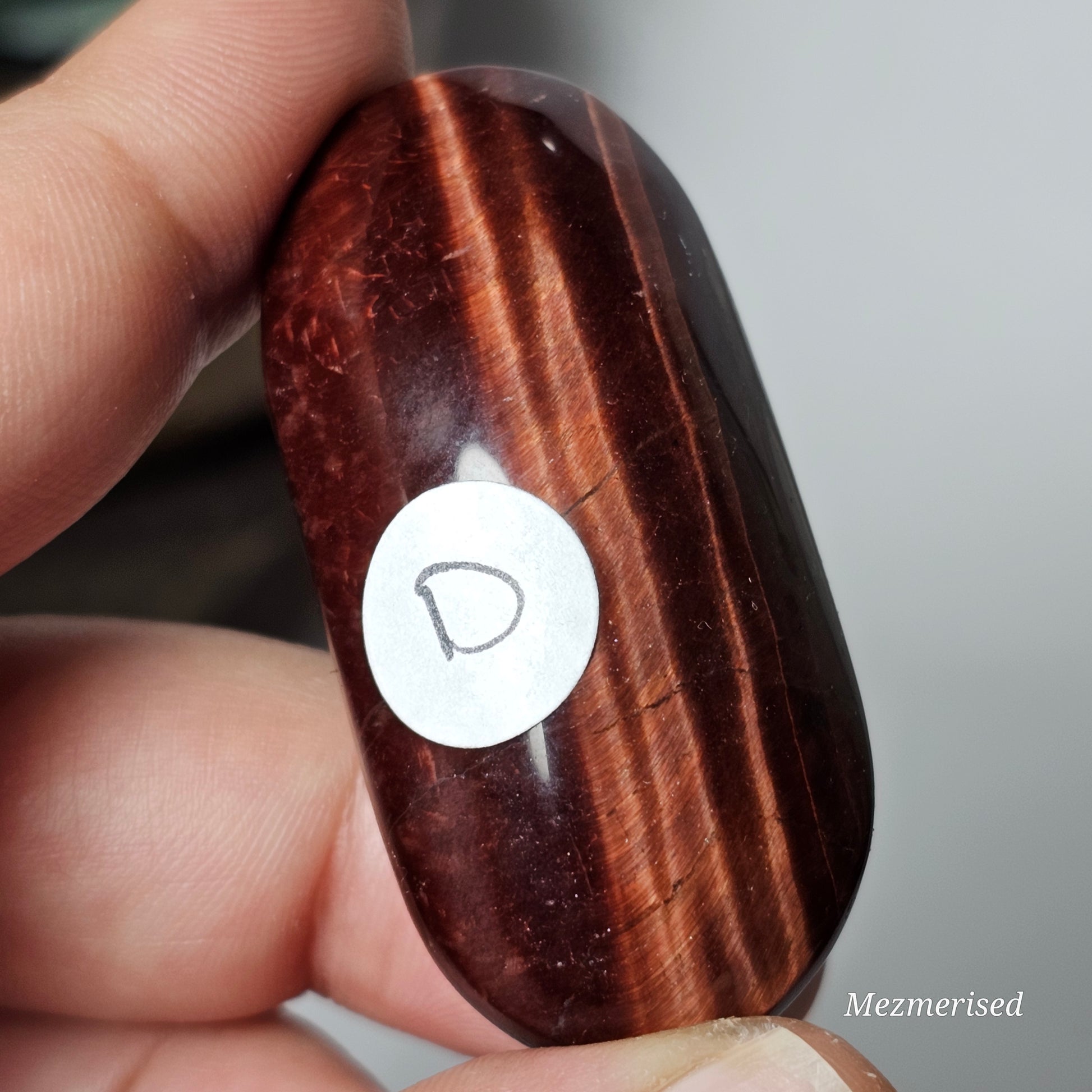 Red Tiger's Eye Palm Stones | A-E