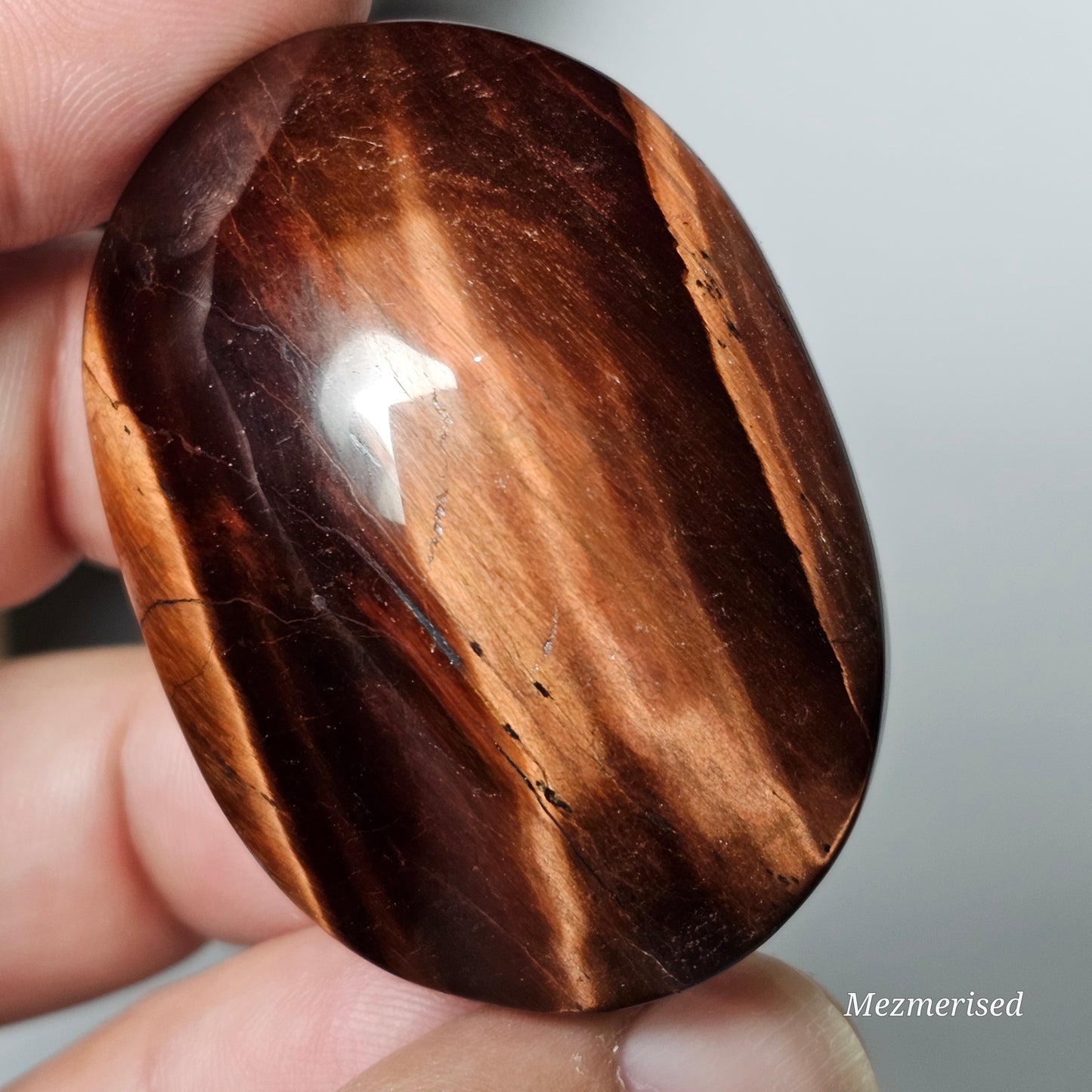 Red Tiger's Eye Palm Stones | A-E