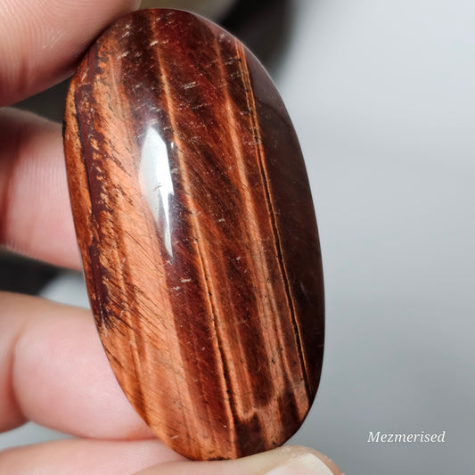 Red Tiger's Eye Palm Stones | F-J