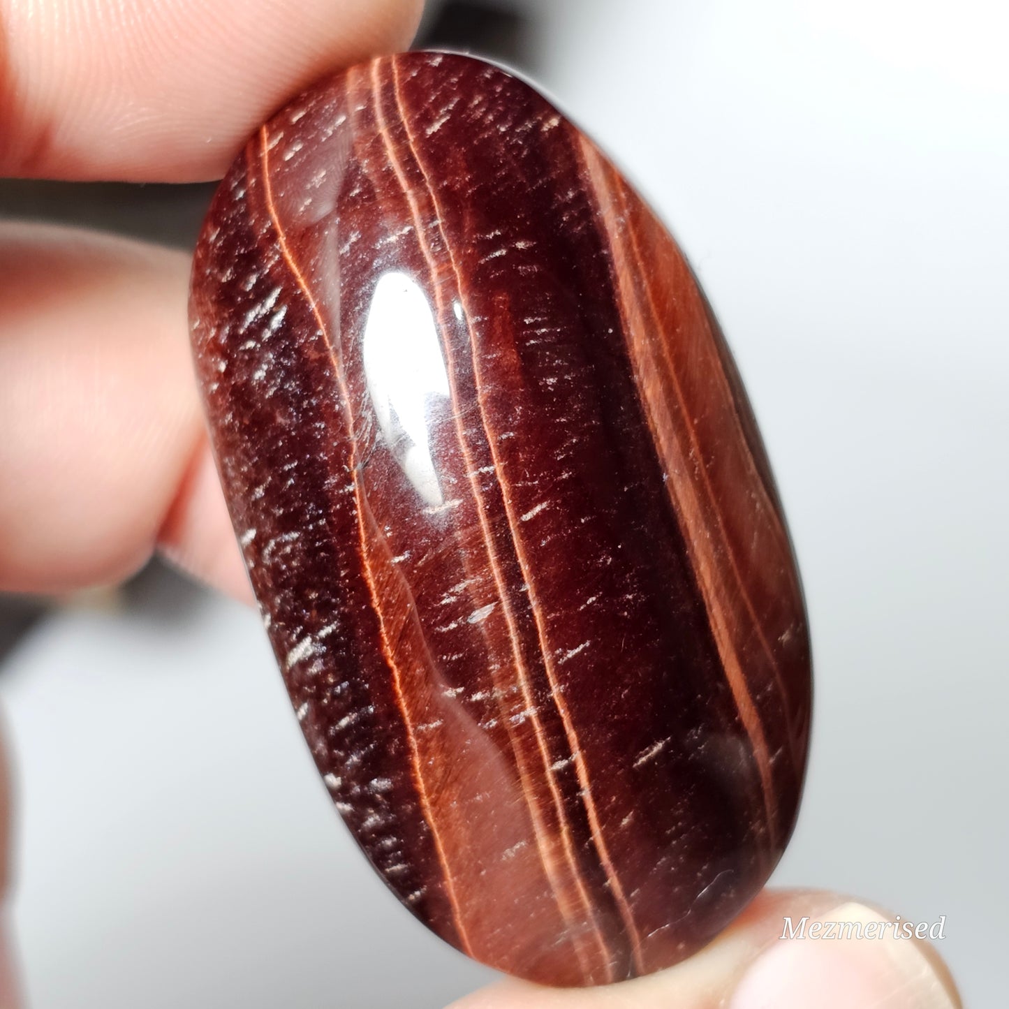 Red Tiger's Eye Palm Stones | F-J