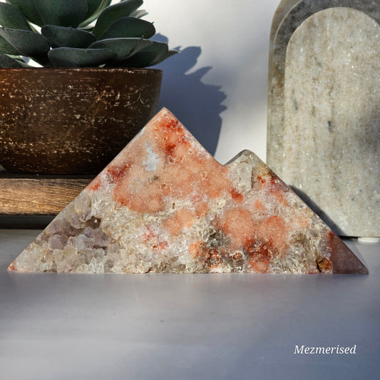 Pink Amethyst Mountain With Quartz