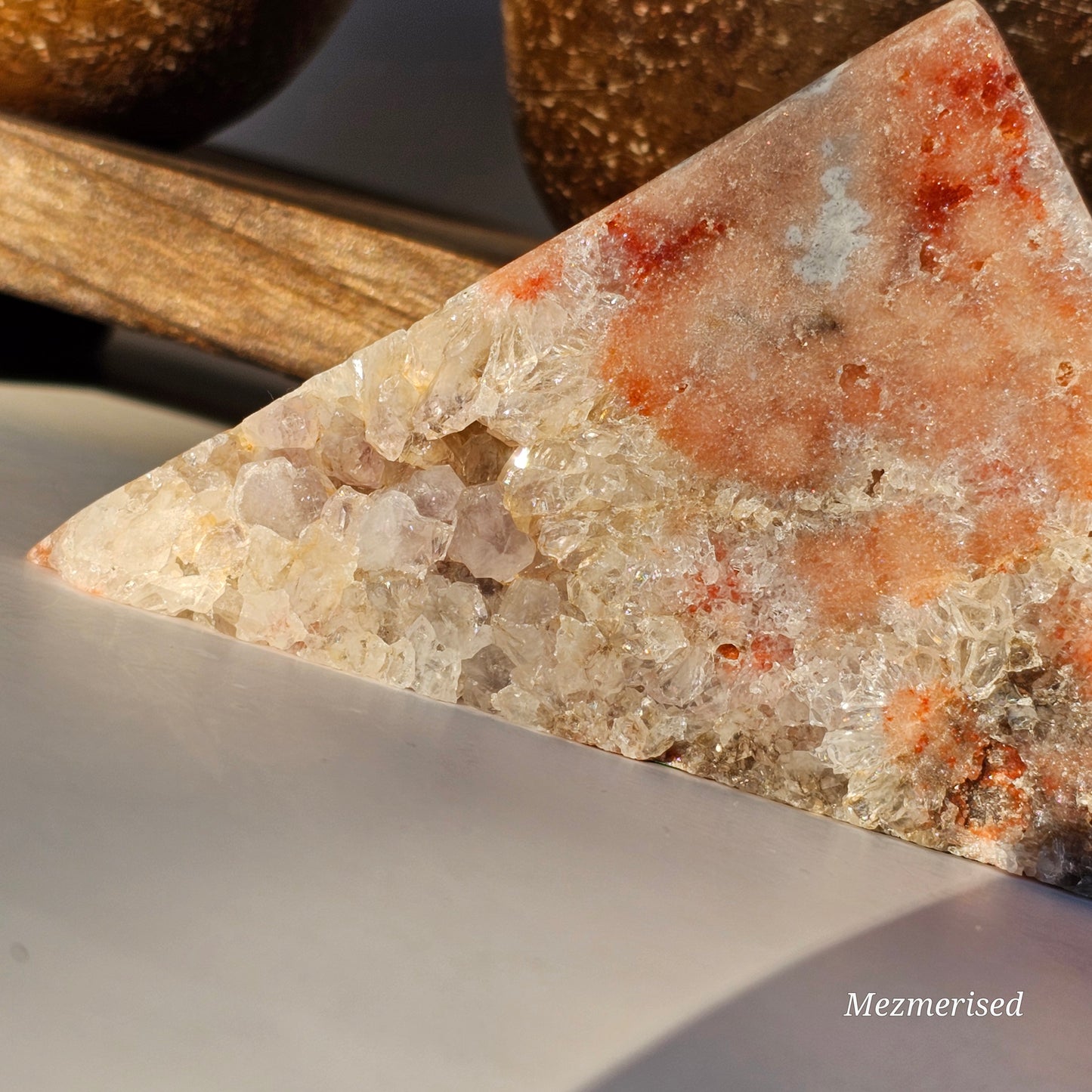 Pink Amethyst Mountain With Quartz